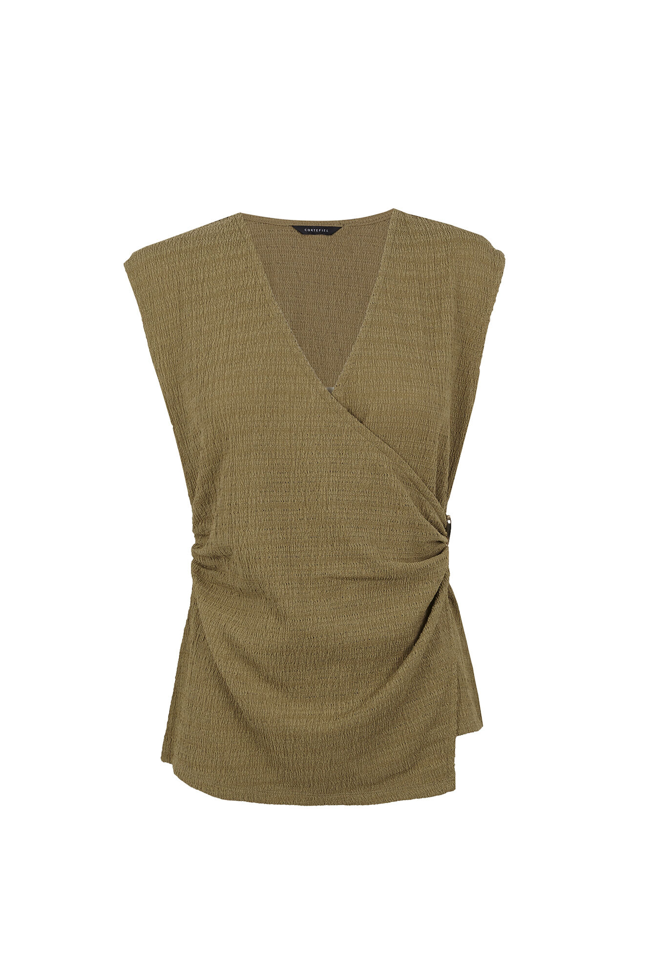 Cortefiel Top with clasp Green