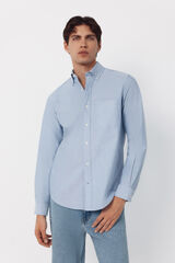Cortefiel Plain Oxford shirt Blue