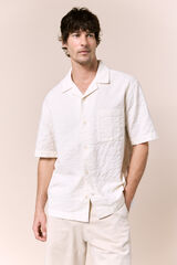 OOTO Plain short sleeve shirt Ivory