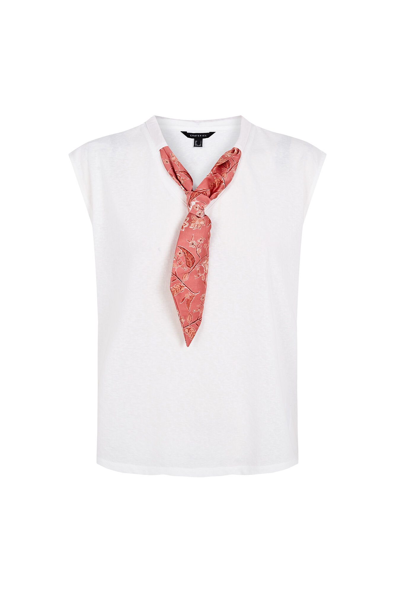 Cortefiel Scarf T-shirt White