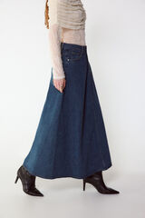 Slowlove Denim long skirt Blue
