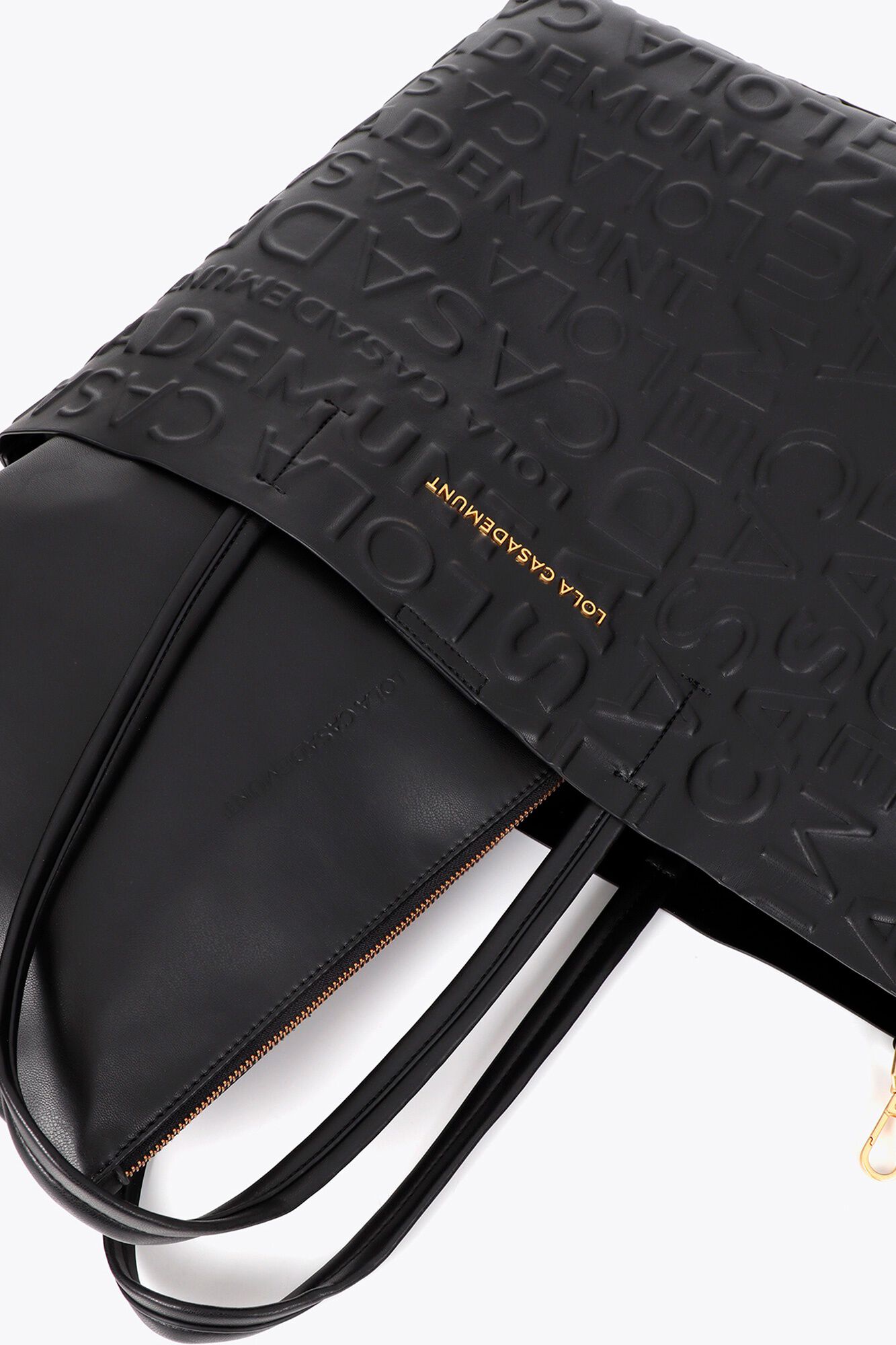 Lola Casademunt Mala tote bag b&aacute;sica monograma Preto