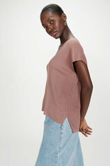 Grace & Mila Top de malha Lurex Castanho