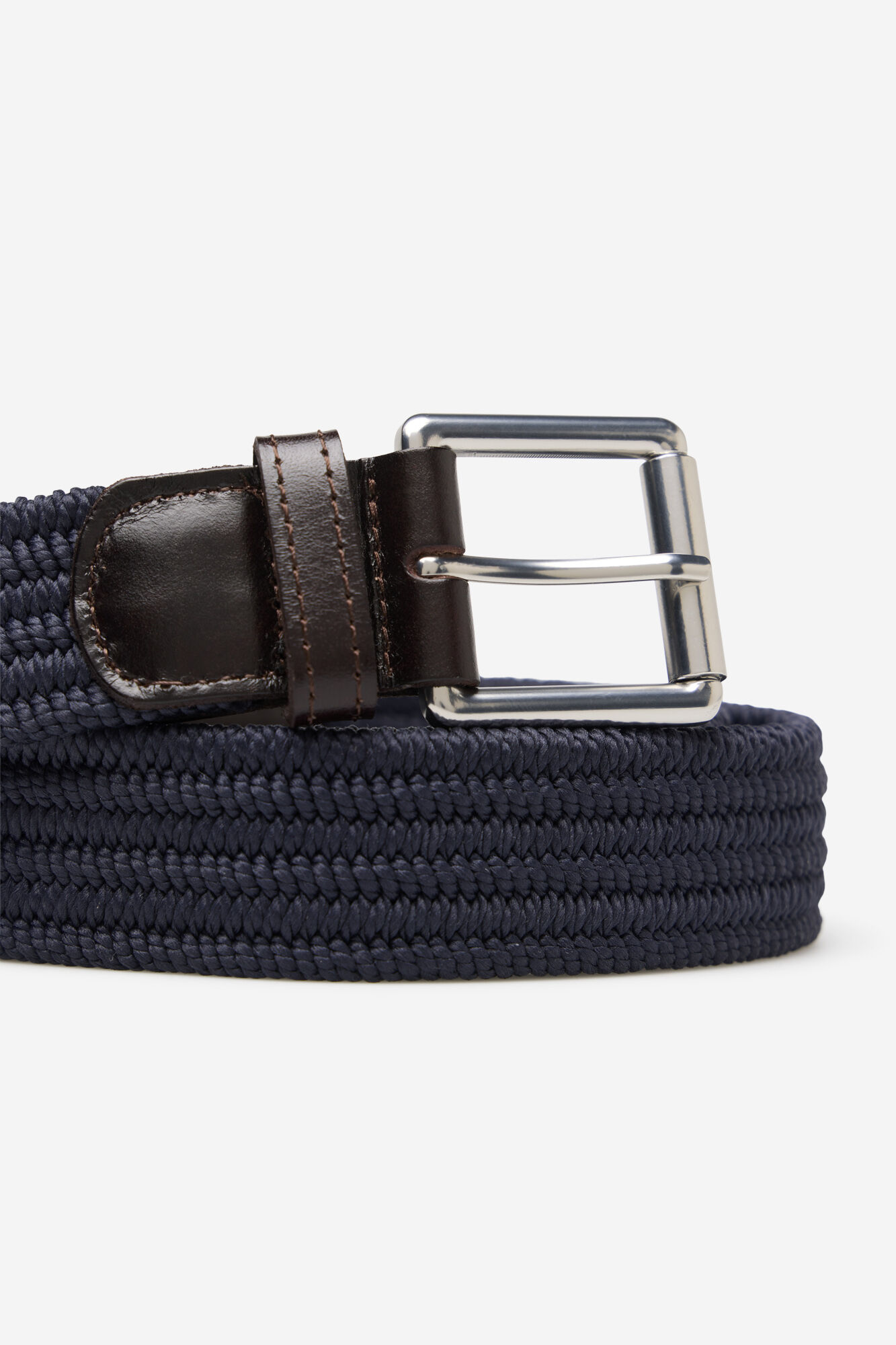 Cortefiel Elastic braided belt Navy