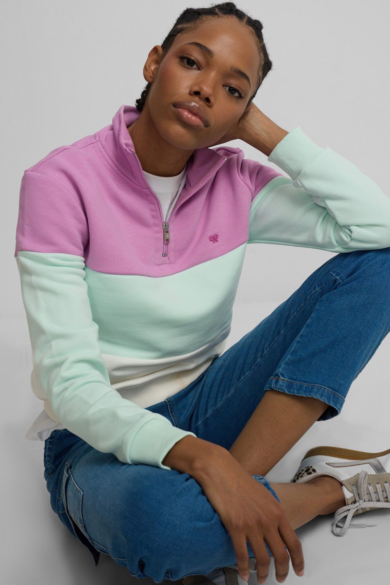 Silbon Sweatshirt feminina tricolor