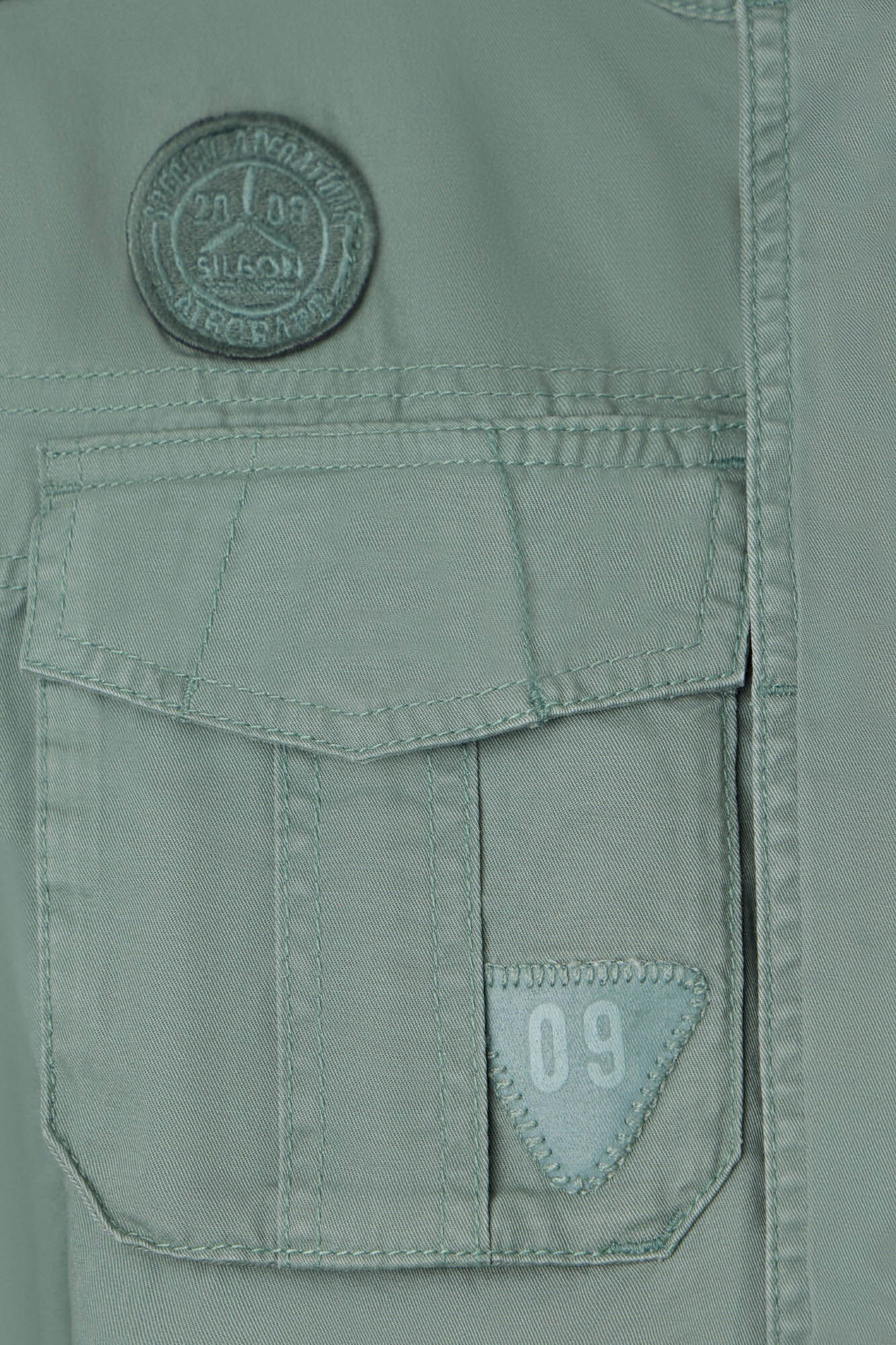 Silbon Parka tingida para vestimenta militar Verde