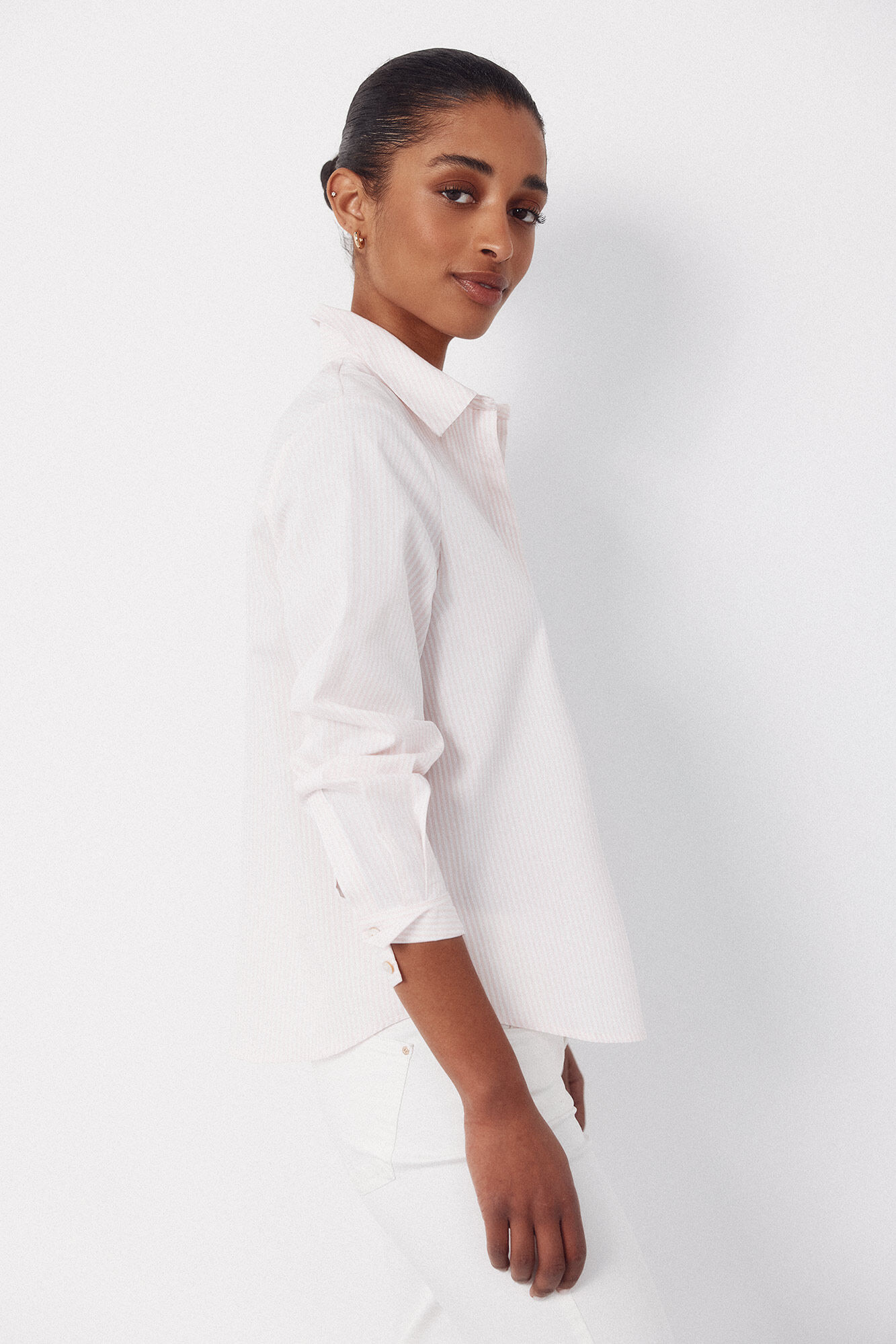 Cortefiel Poplin shirt Pink