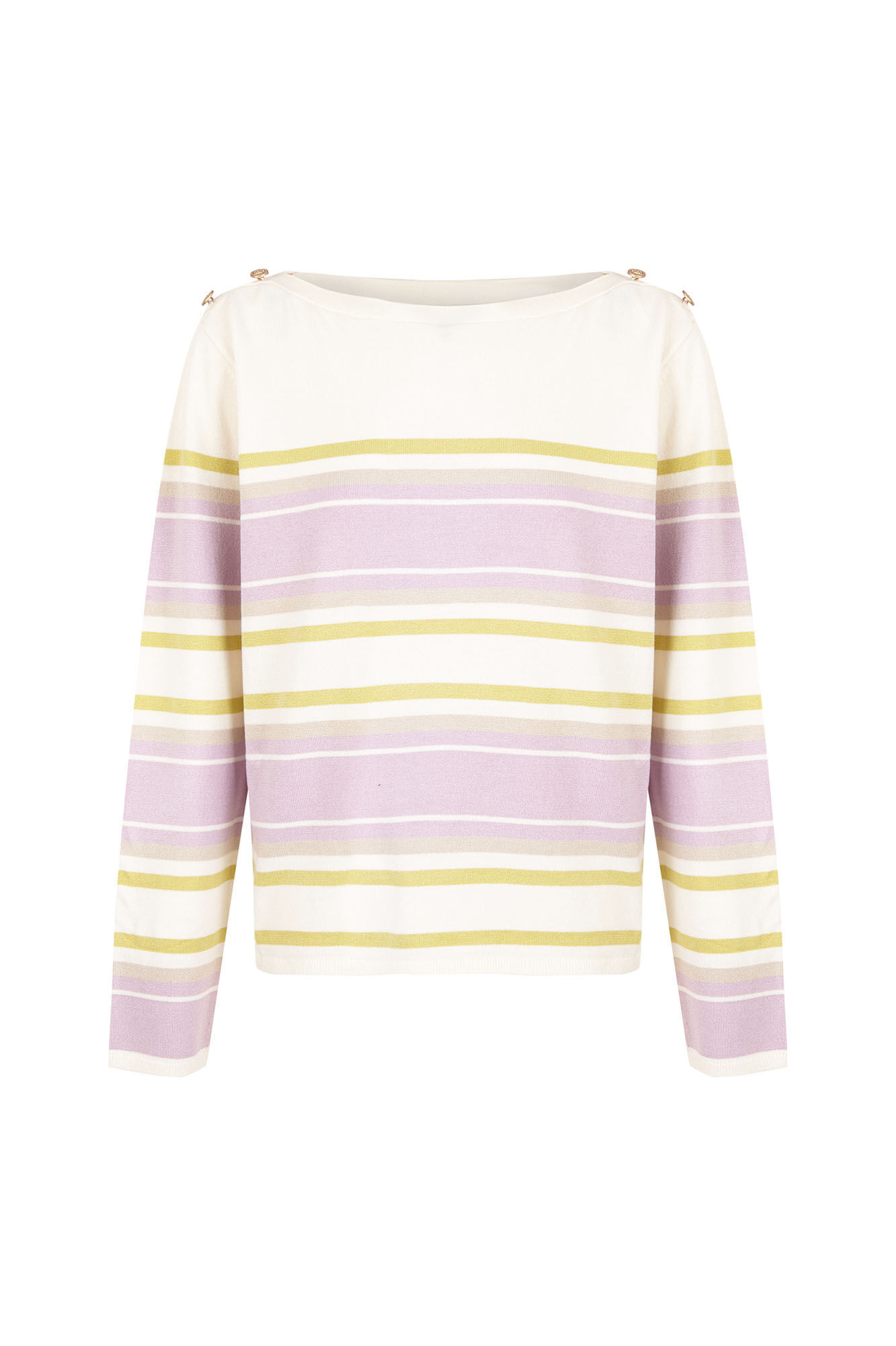 Cortefiel Striped button jumper Lilac