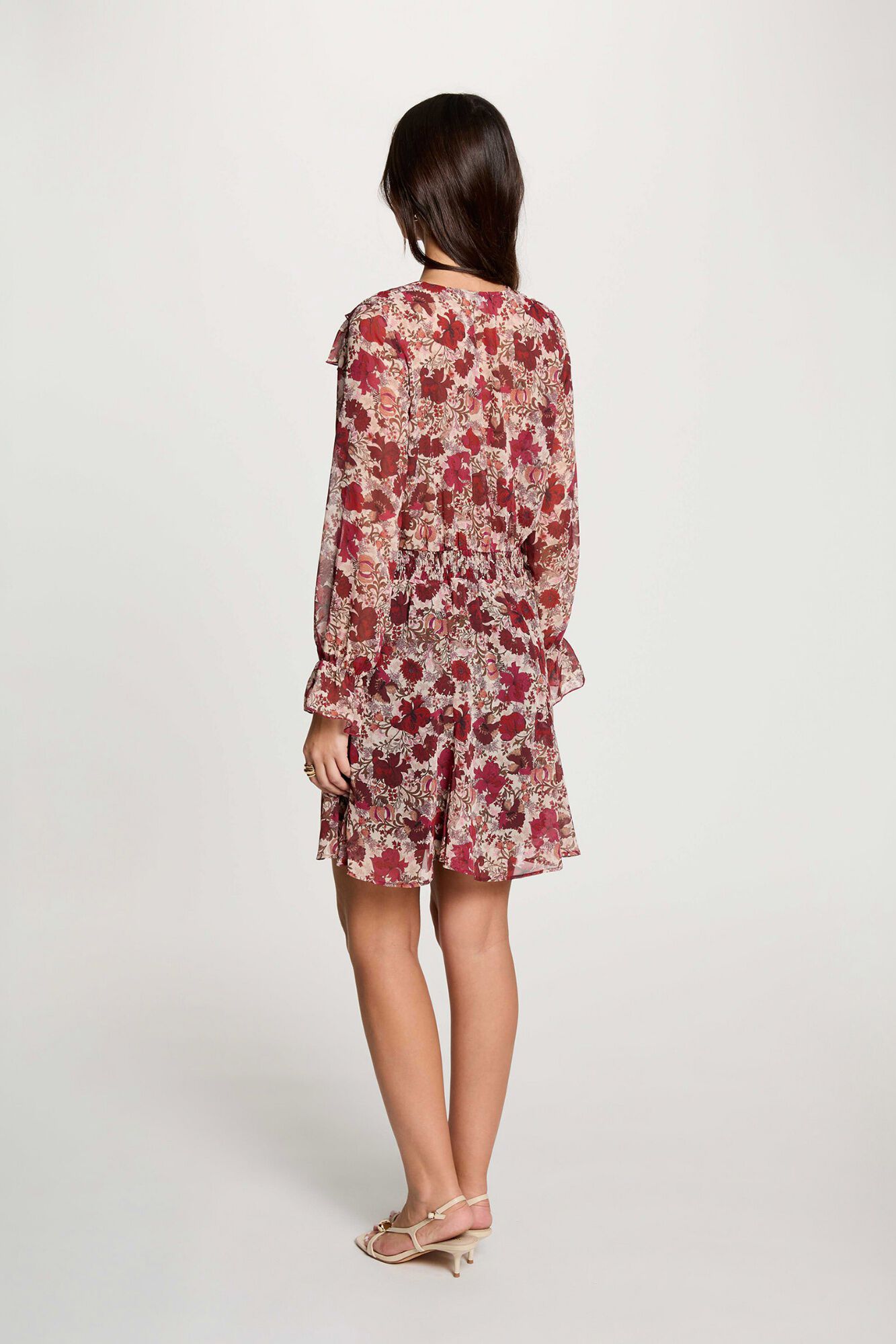 Morgan V-neck chiffon dress Multicolour