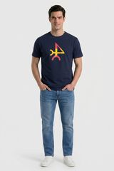 Valecuatro T-shirt logo Valecuatro Espanha Azul