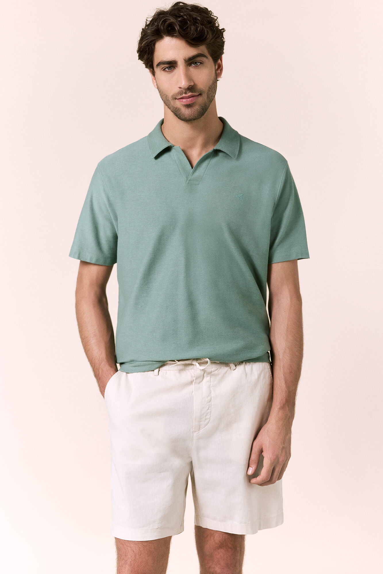 OOTO Linen drawstring Bermuda shorts