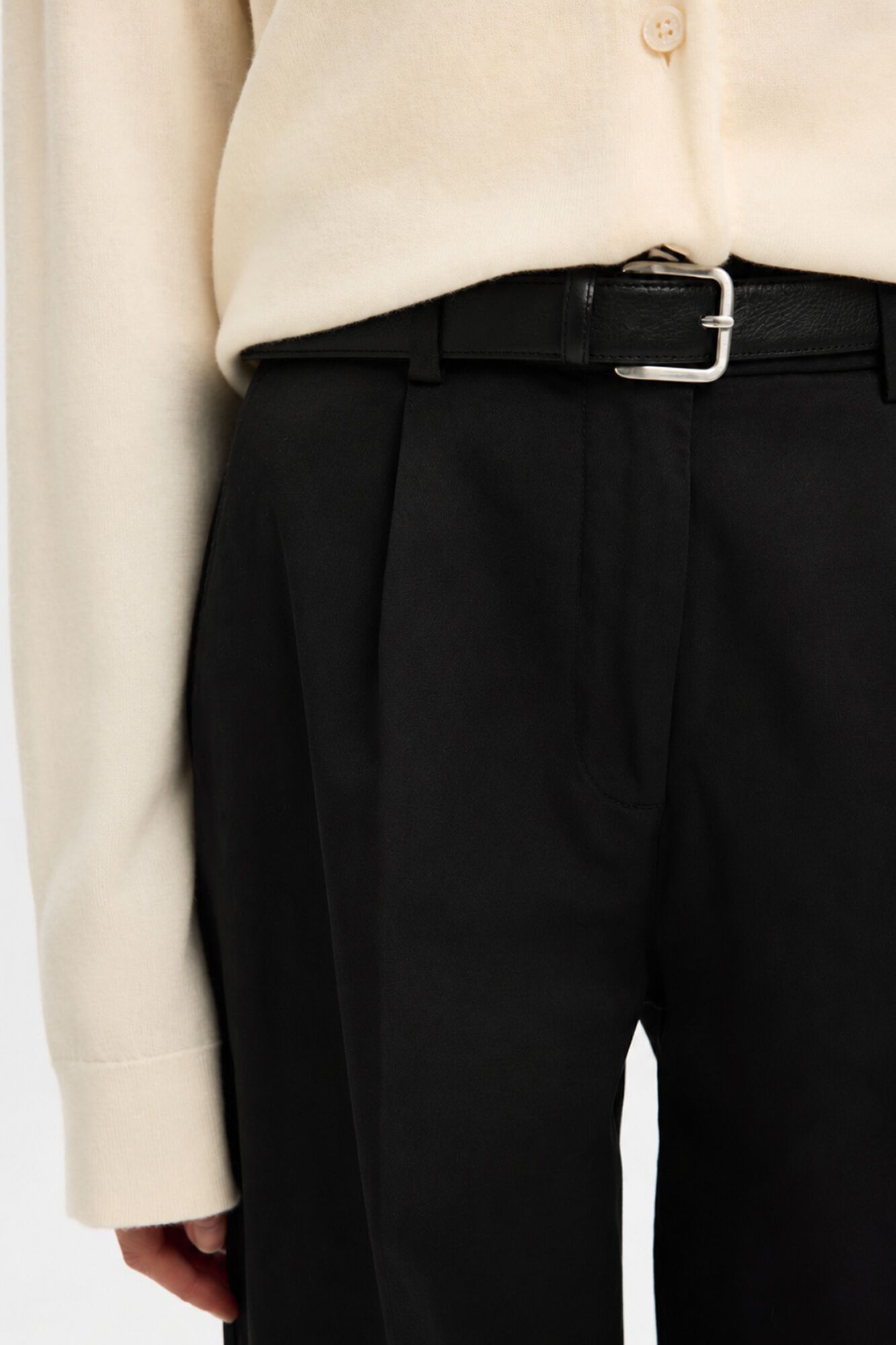 Selected Cal&ccedil;a barrel em algod&atilde;o org&acirc;nico Preto