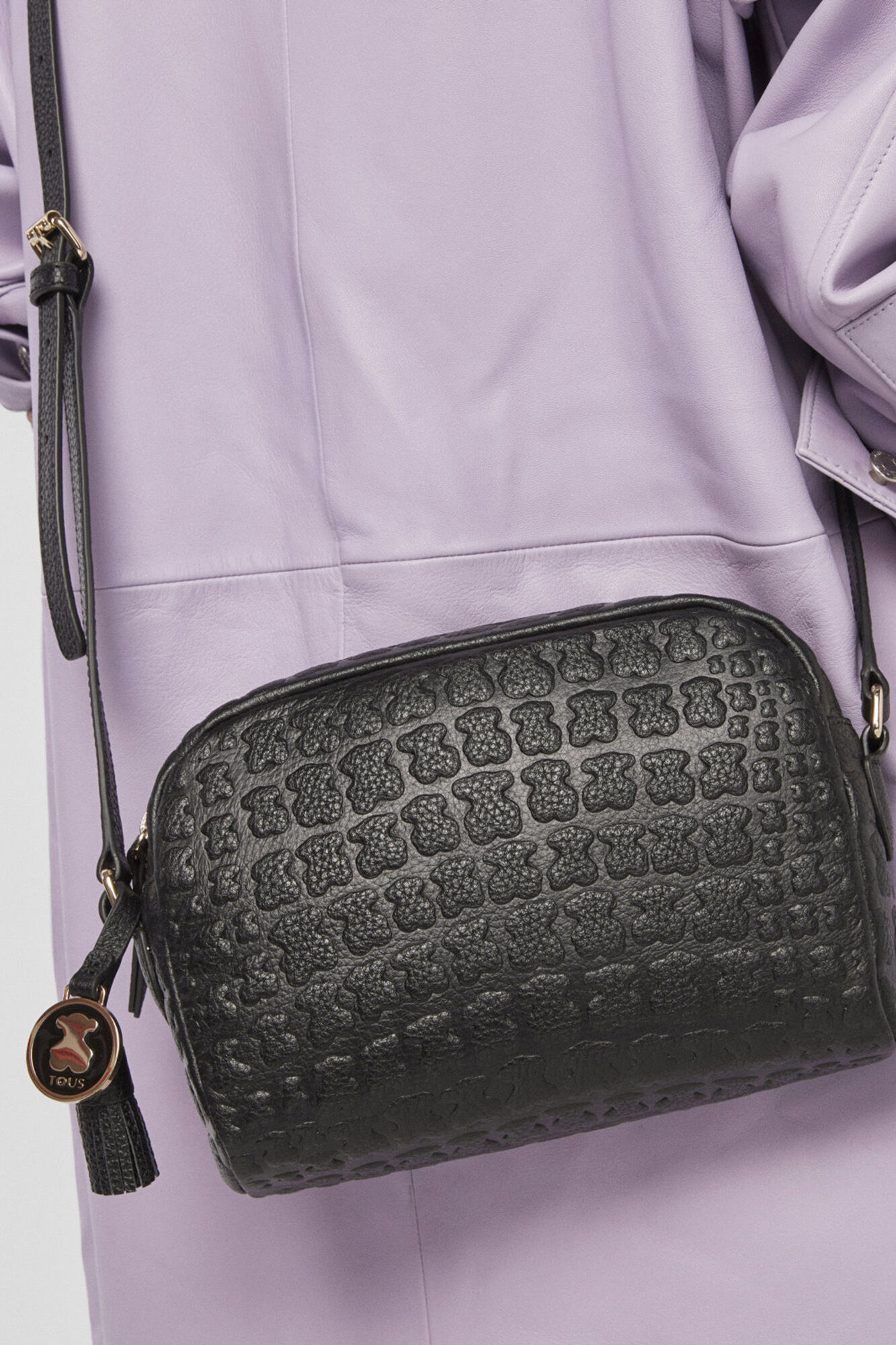 Tous Black leather Sherton crossbody bag