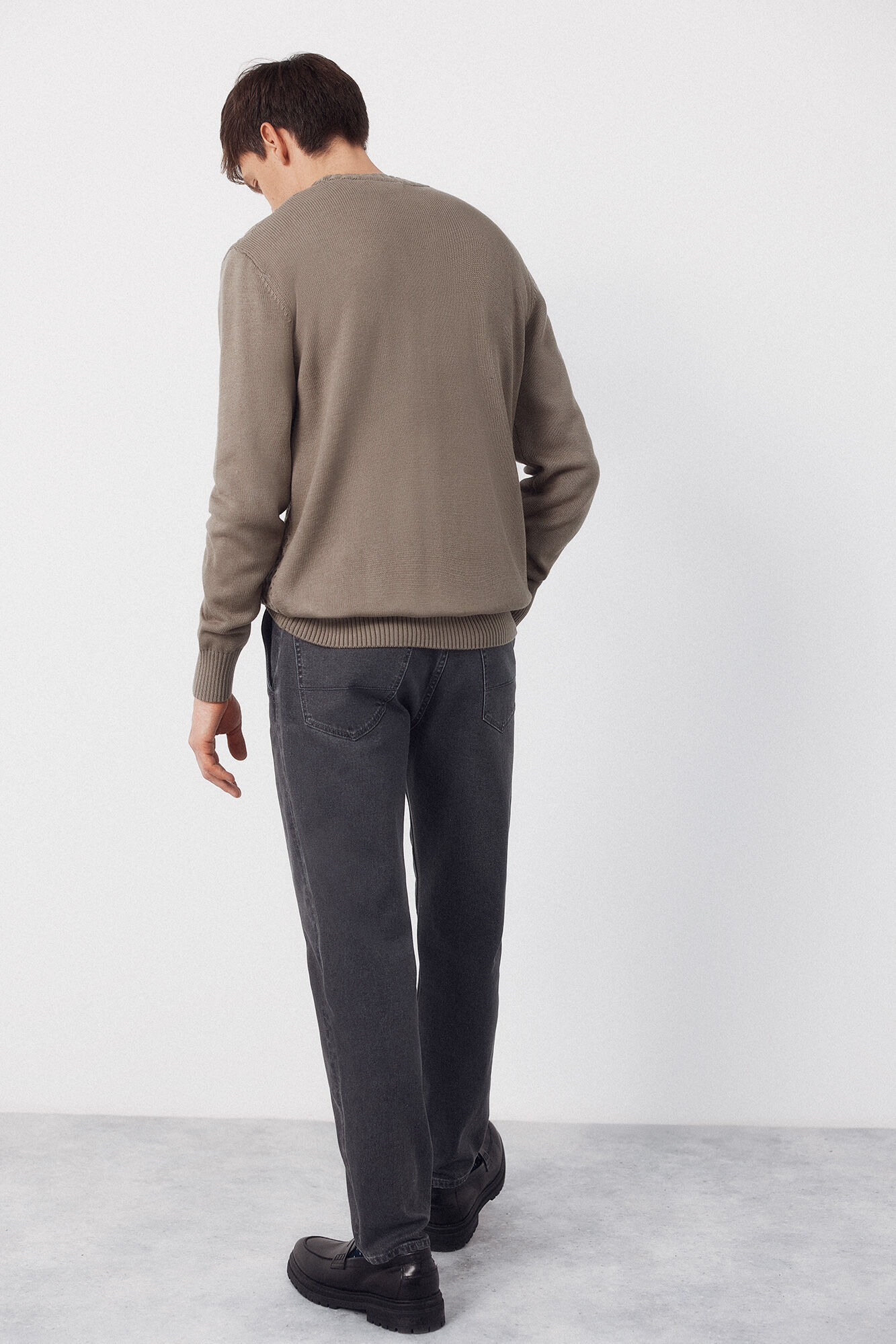 Cortefiel Cable knit round neck jersey-knit 
