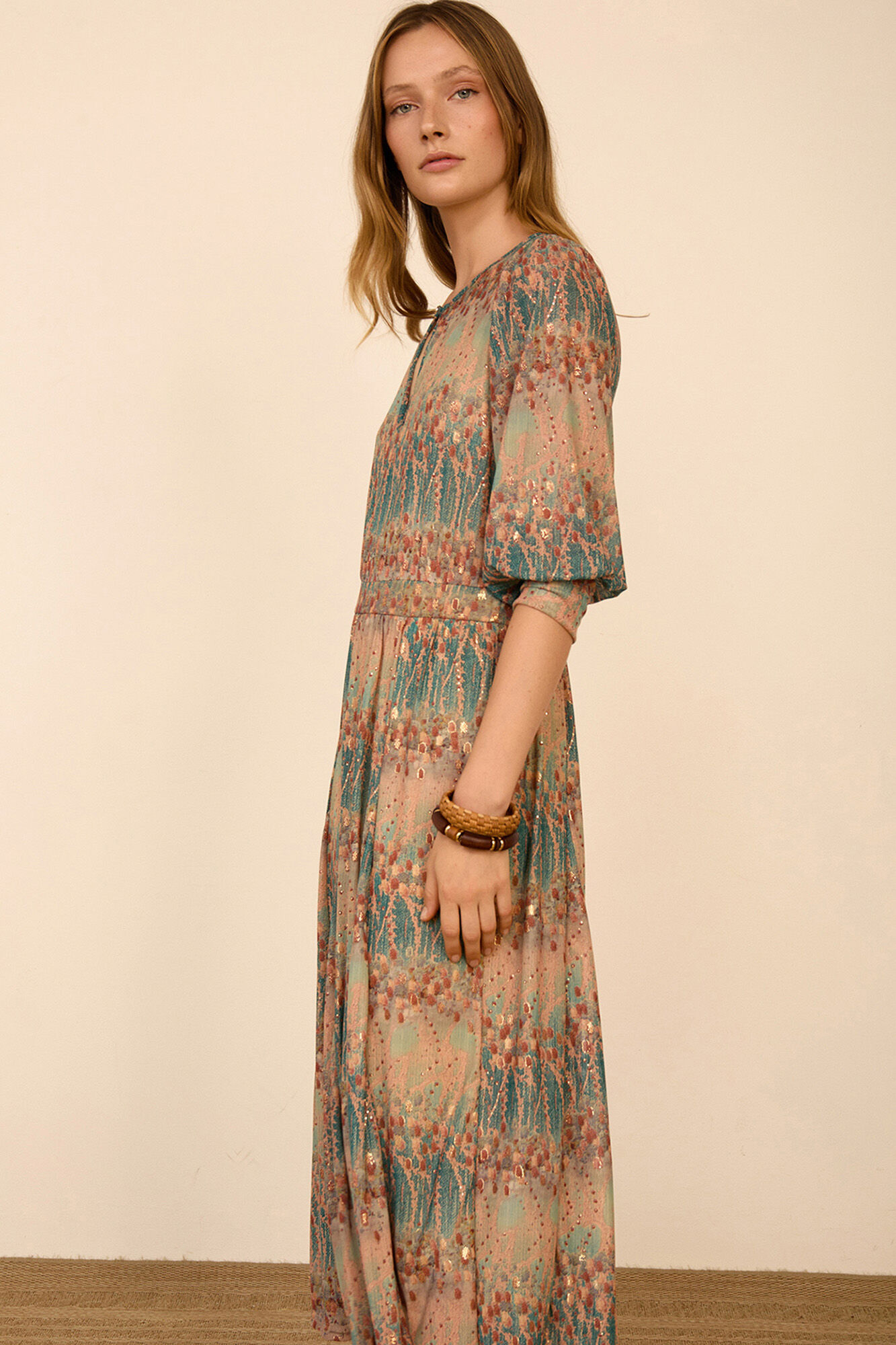 Meisie Vestido midi em tule estampado