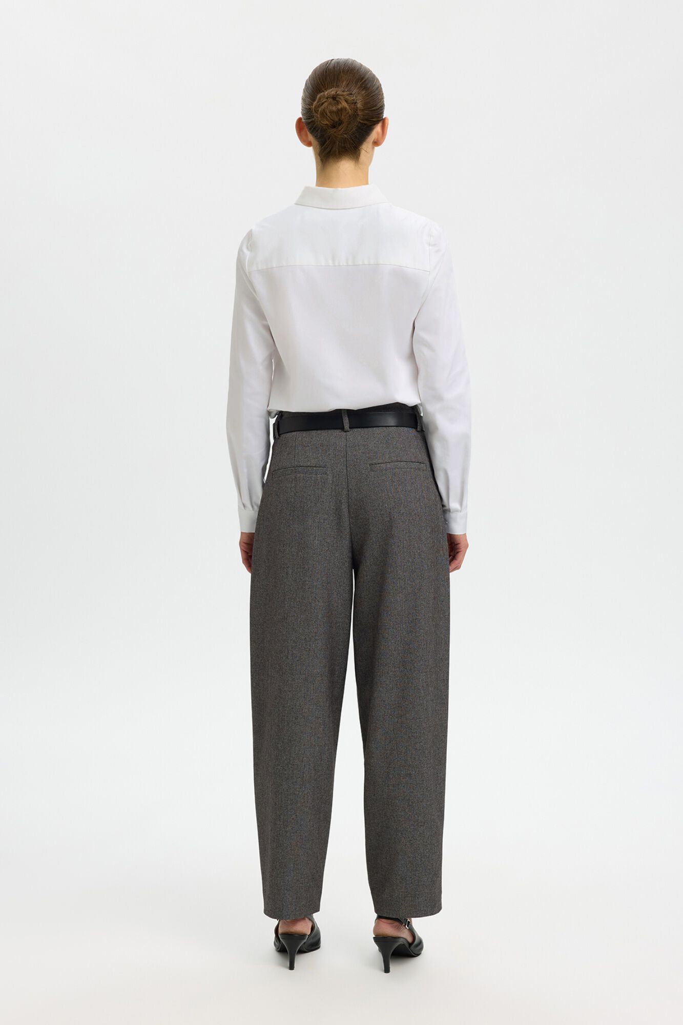 Selected Camisa lisa slim fit Branco