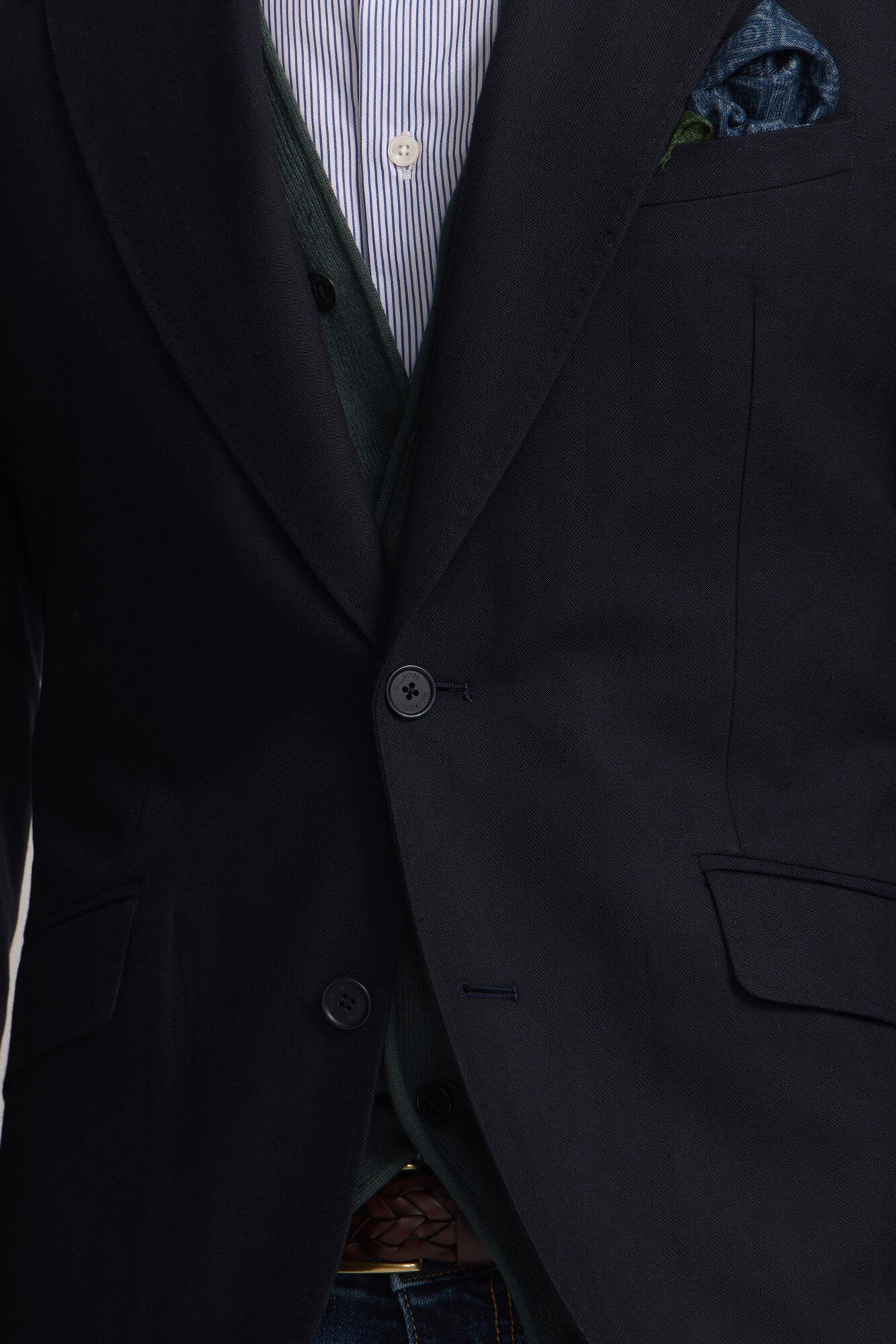 Silbon Herringbone Navy