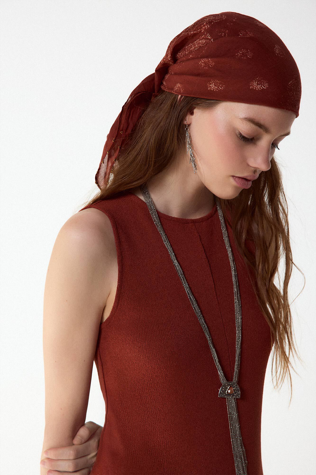 Slowlove Structured basic dress Brown