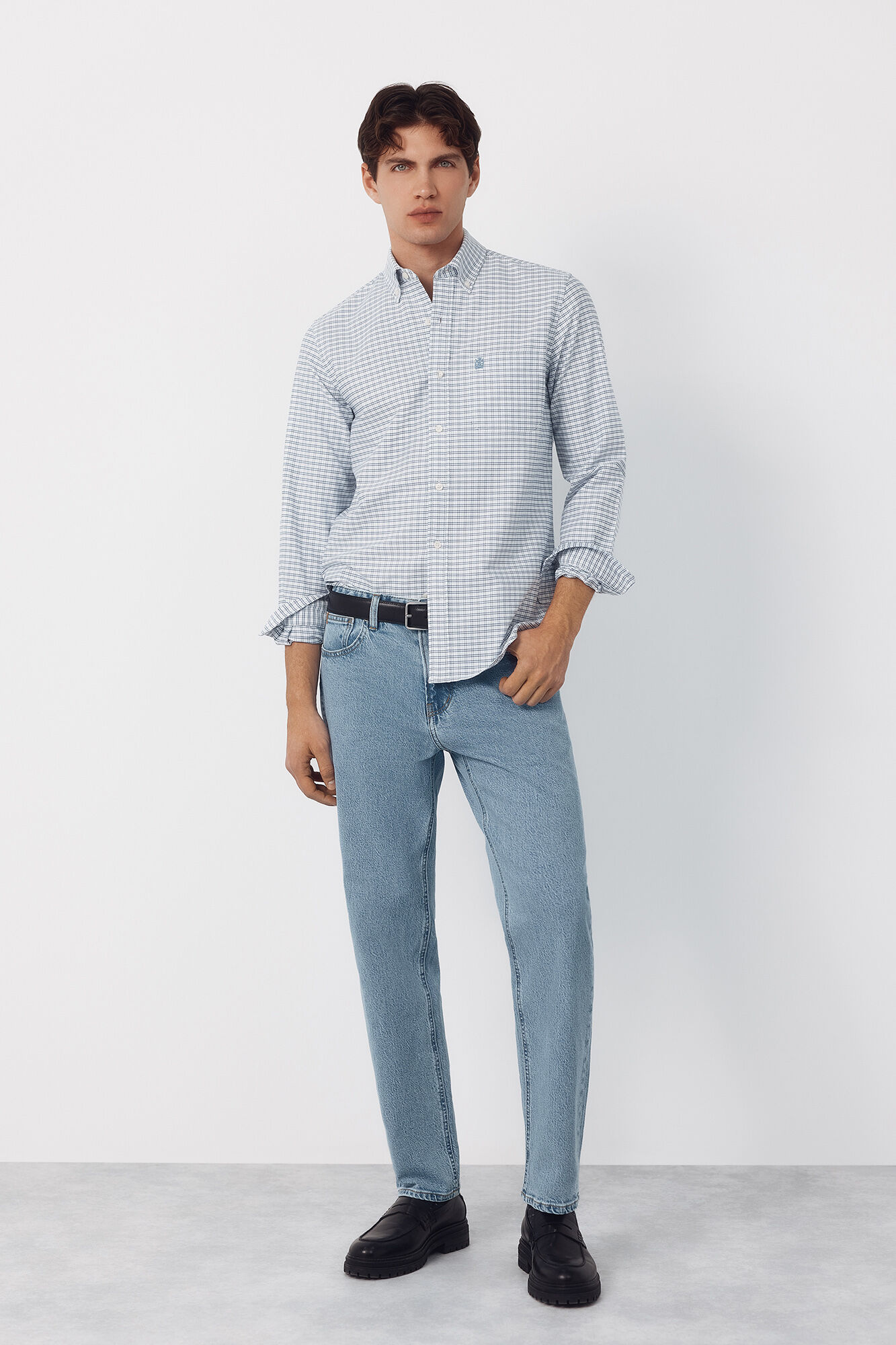 Cortefiel Checked Oxford shirt