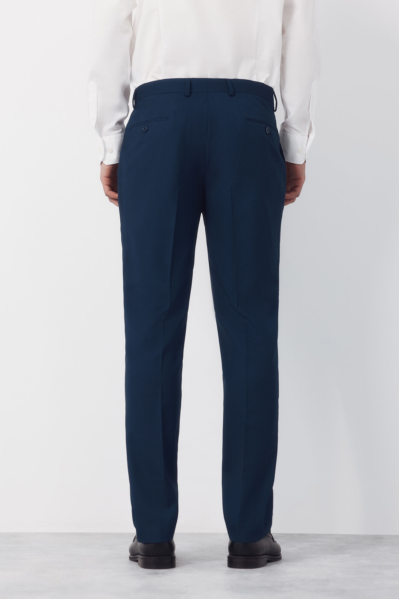 Cortefiel Blue structured trousers Serie XXI Blue