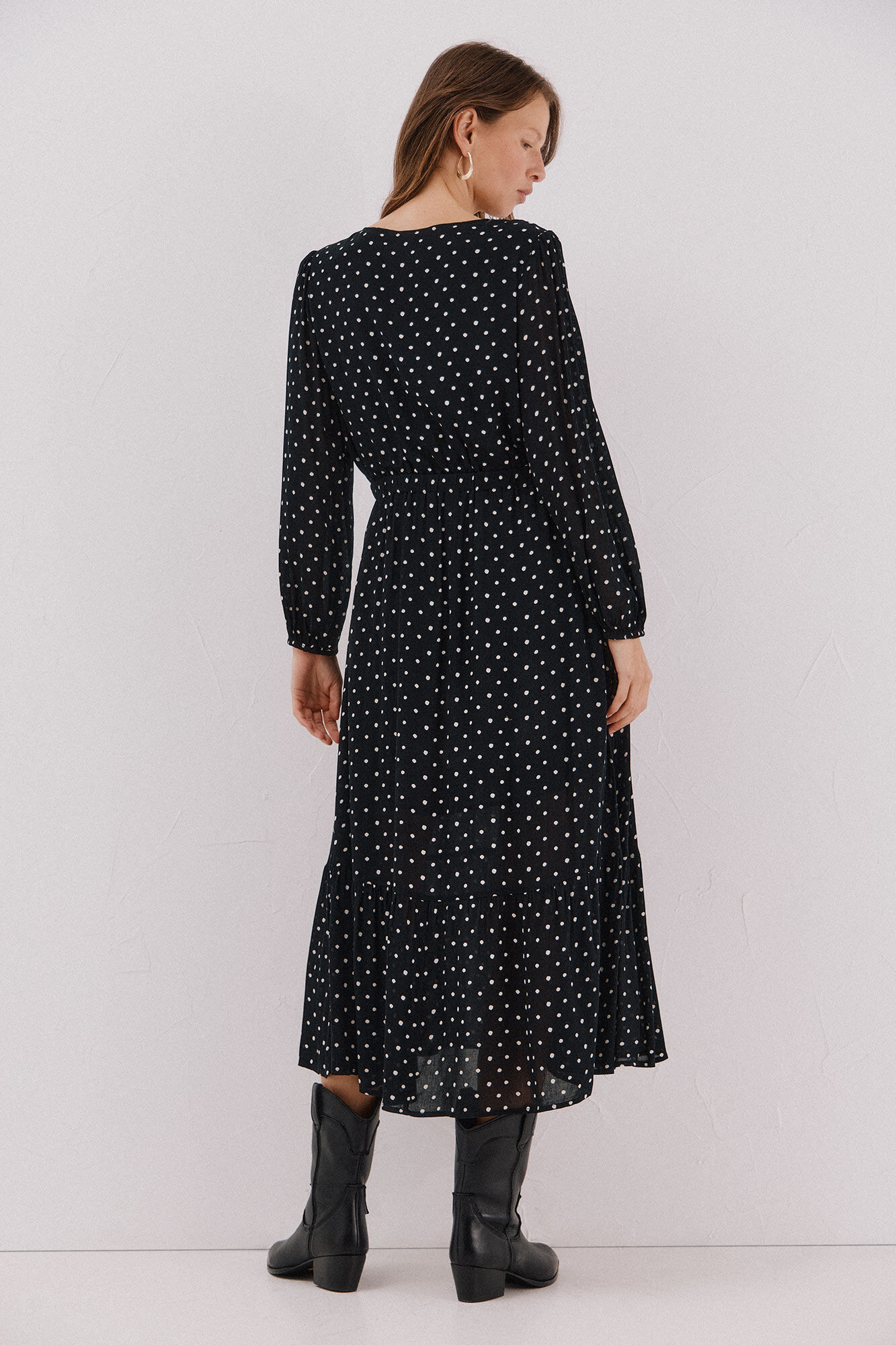 Cortefiel Vestido estampado Estampado gris