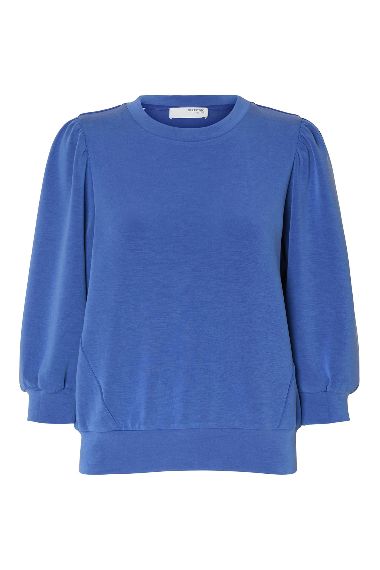 Selected Top manga bufante Azul
