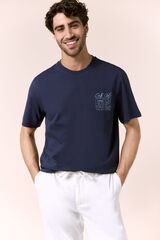 OOTO T-shirt gr&aacute;fica lavada Azul