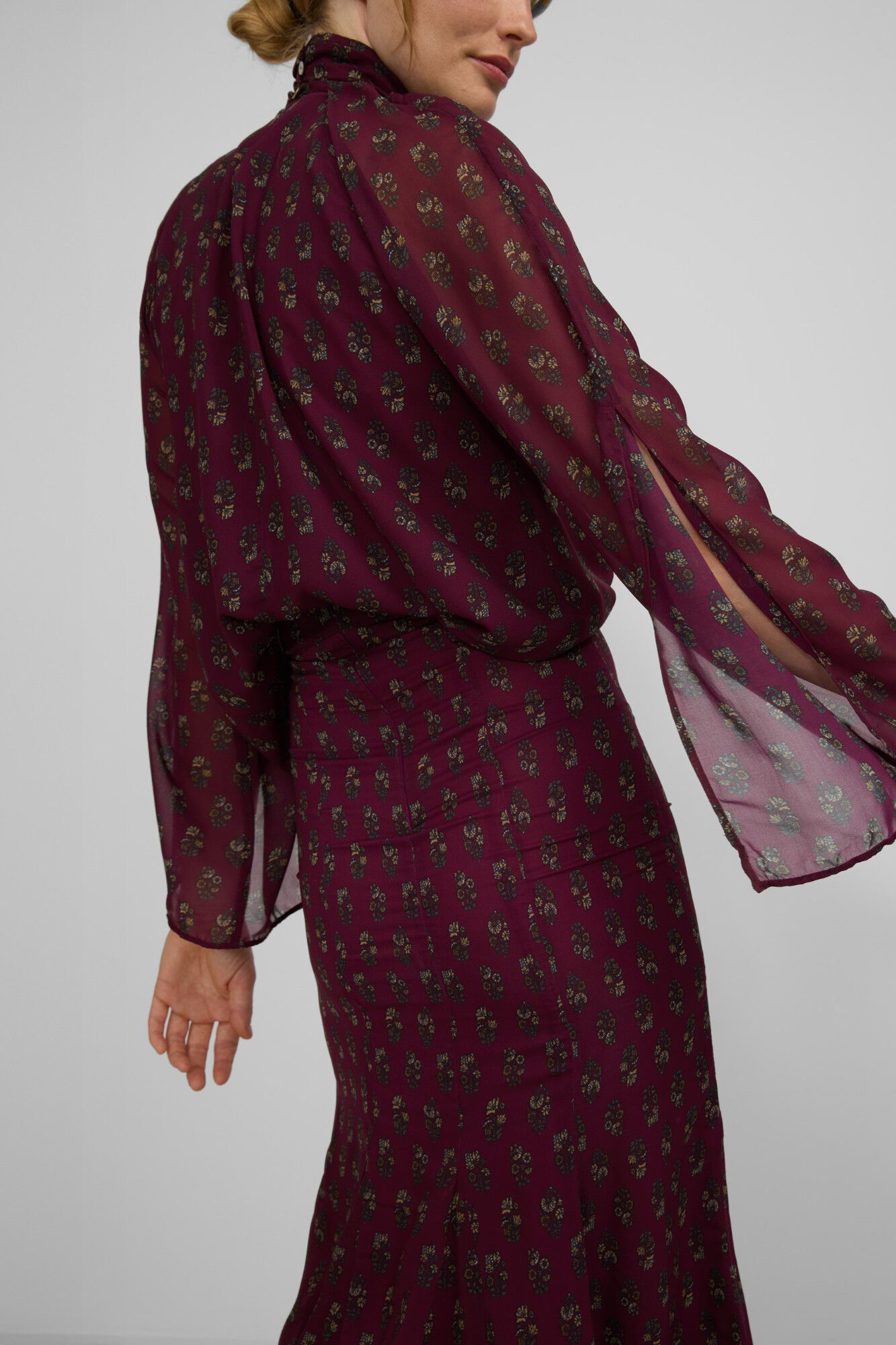Silbon Print midi skirt