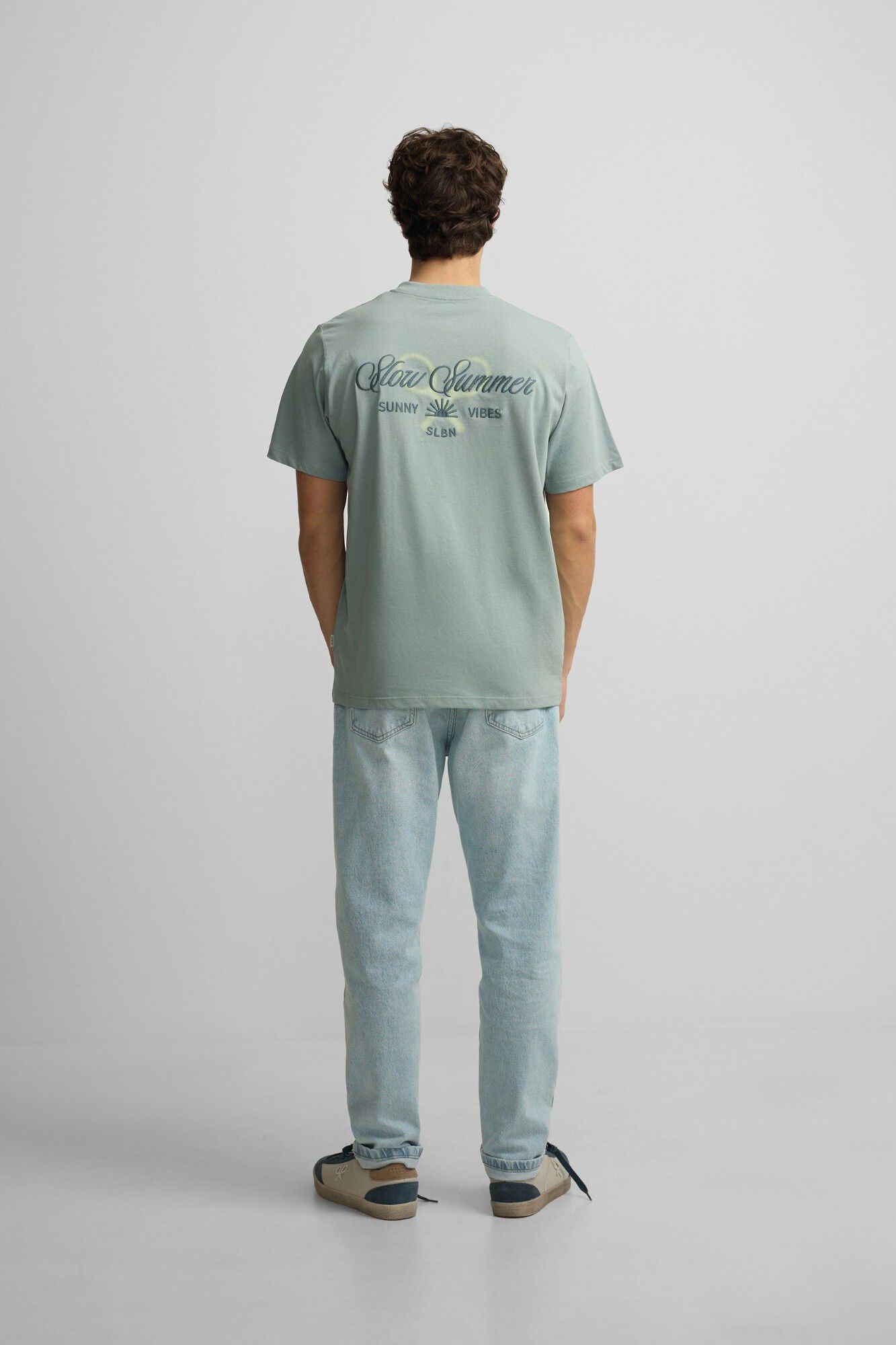 Silbon T-shirt slow summer Azul