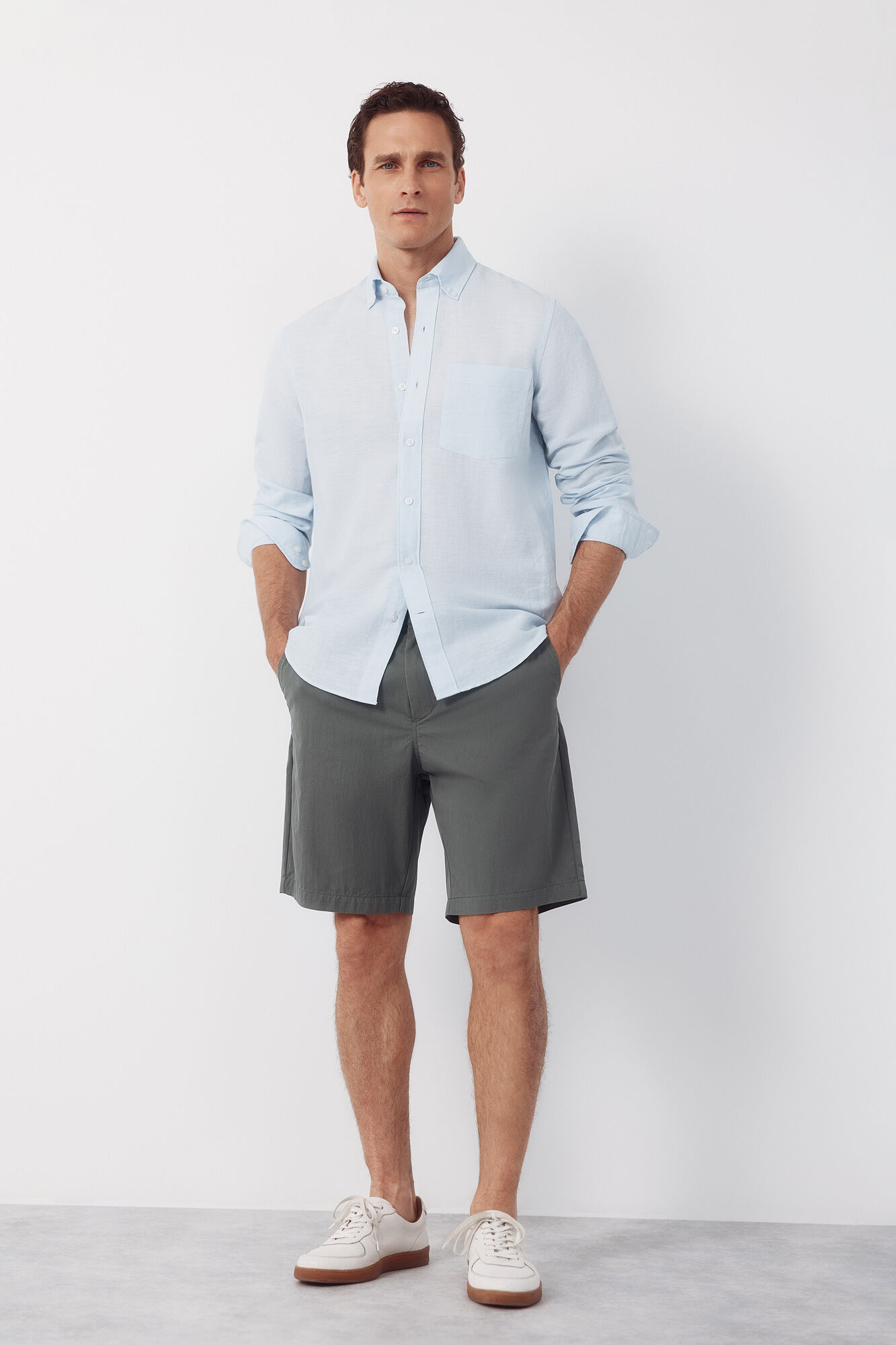 Cortefiel Plain linen shirt