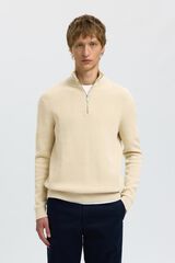 Selected High neck jumper Beige