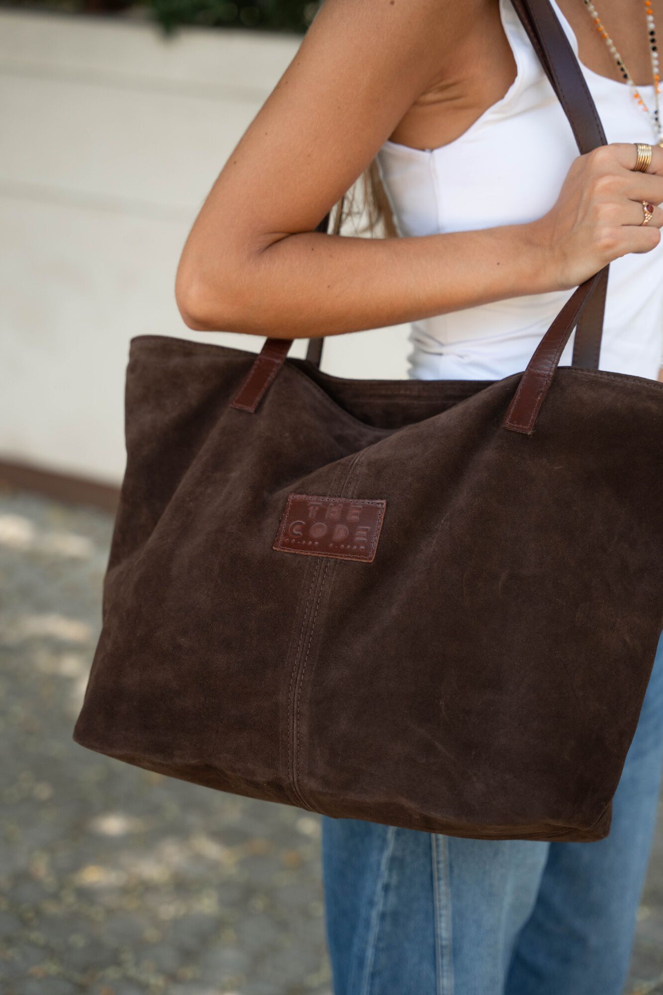 The Code Suede Serena shopper bag