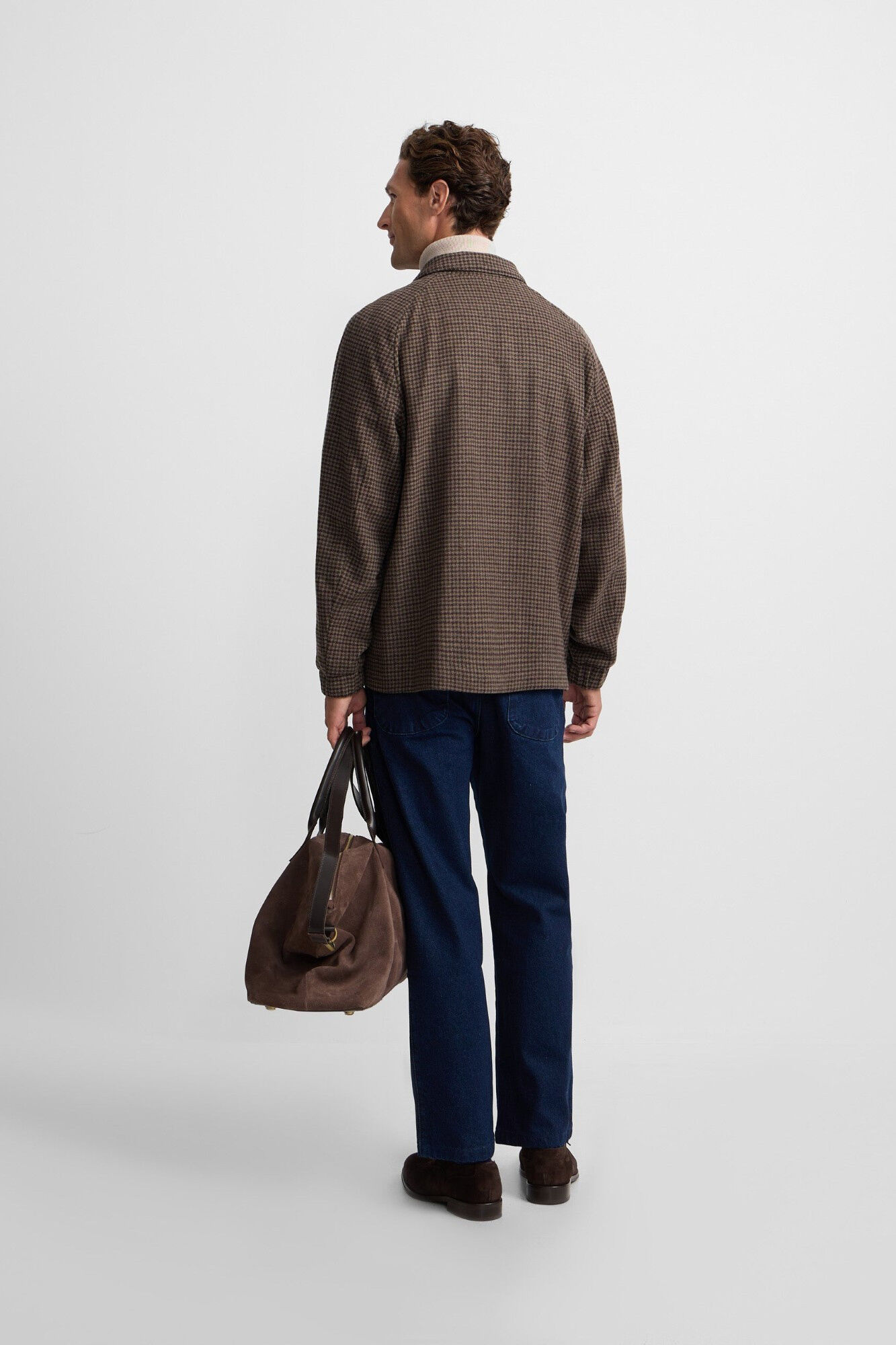 Silbon Houndstooth jacket Brown