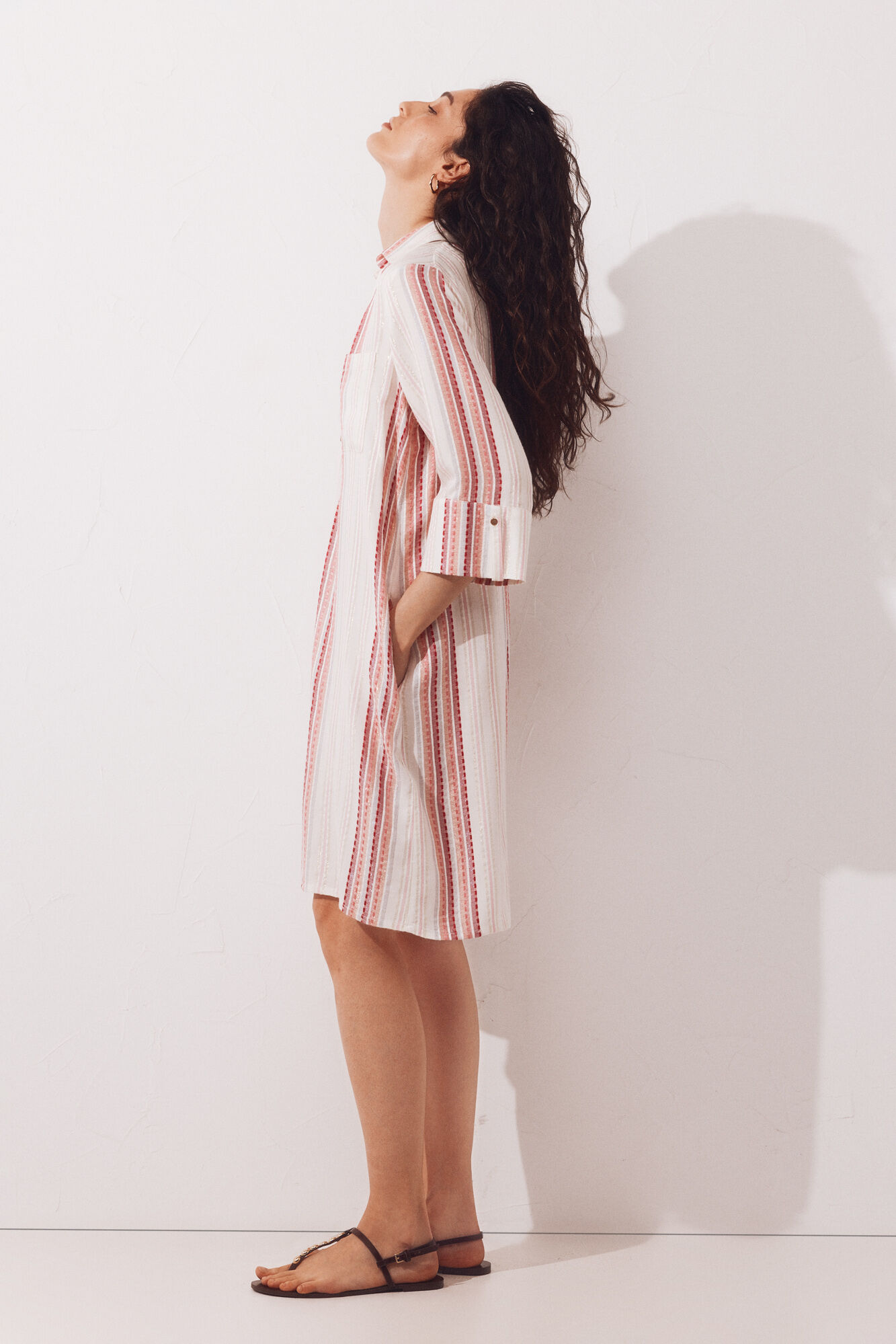 Cortefiel Lurex shirt kaftan