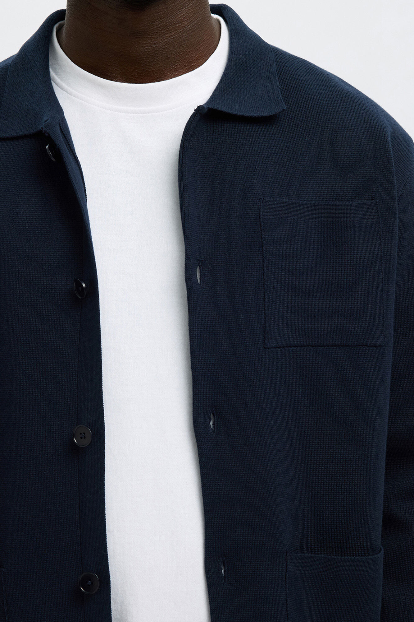 Selected 100% Organic cotton cardigan jacket with pockets.