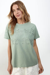 Slowlove Camiseta bordado Verde