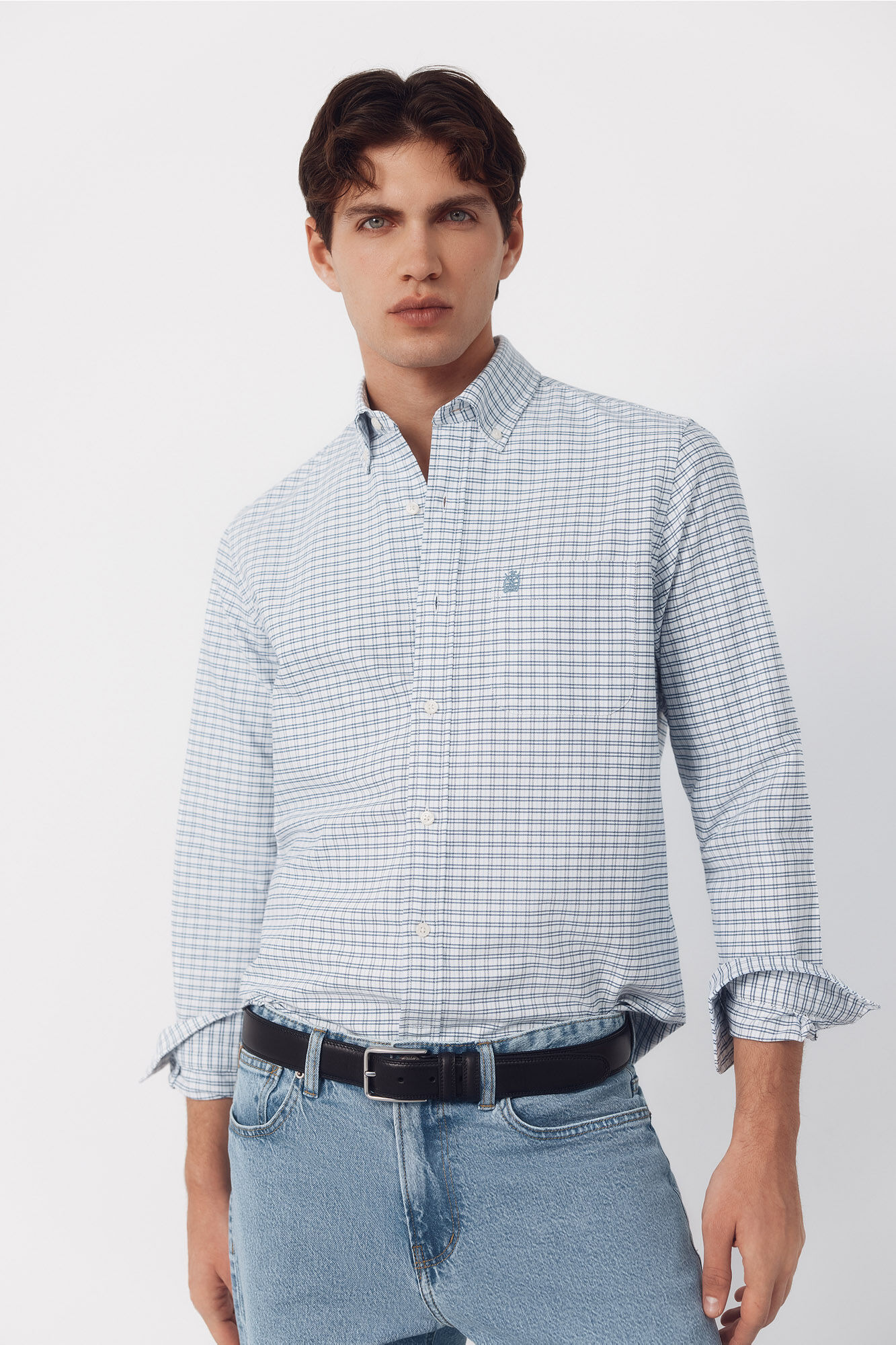 Cortefiel Checked Oxford shirt