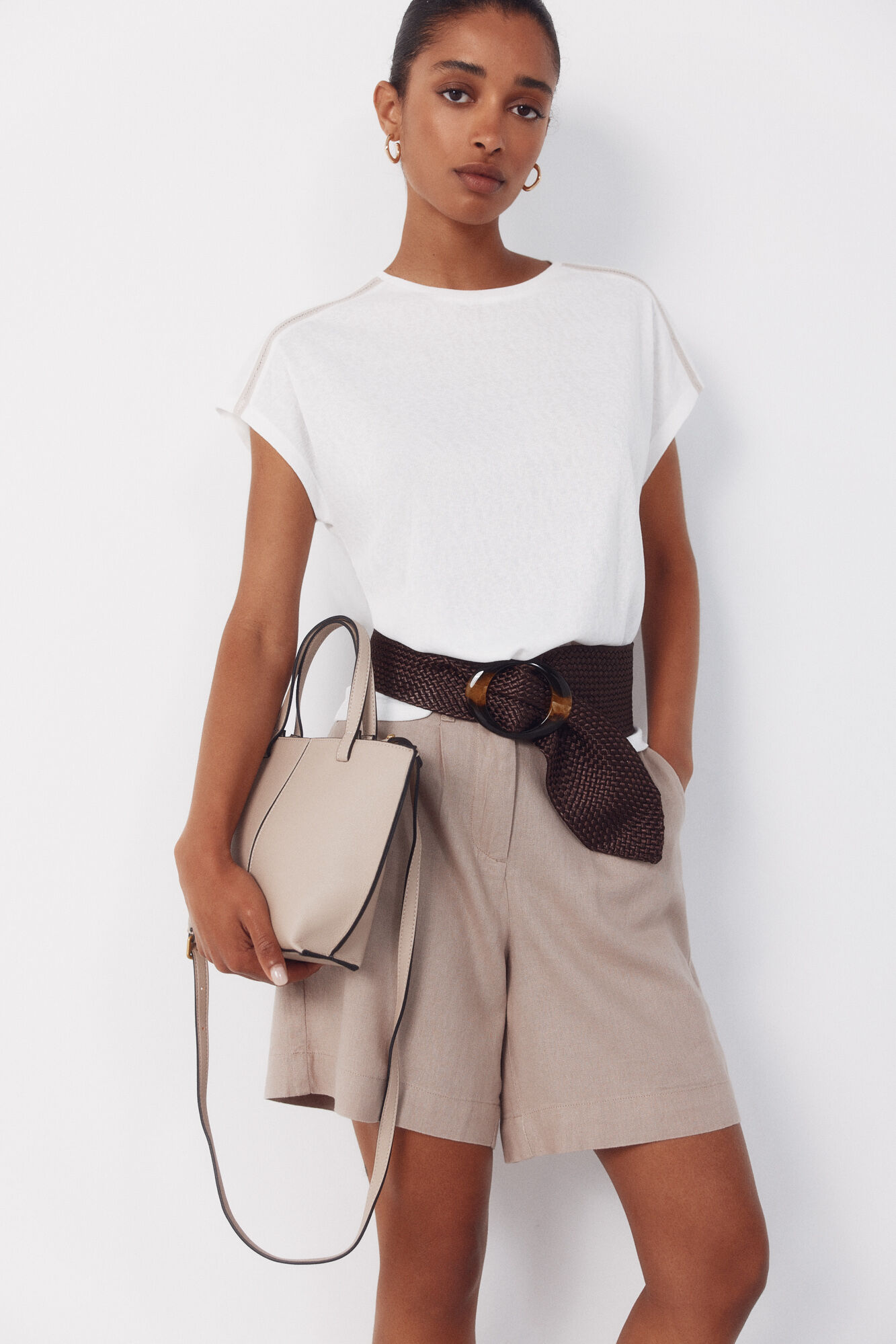 Cortefiel Mini shopper with stitching