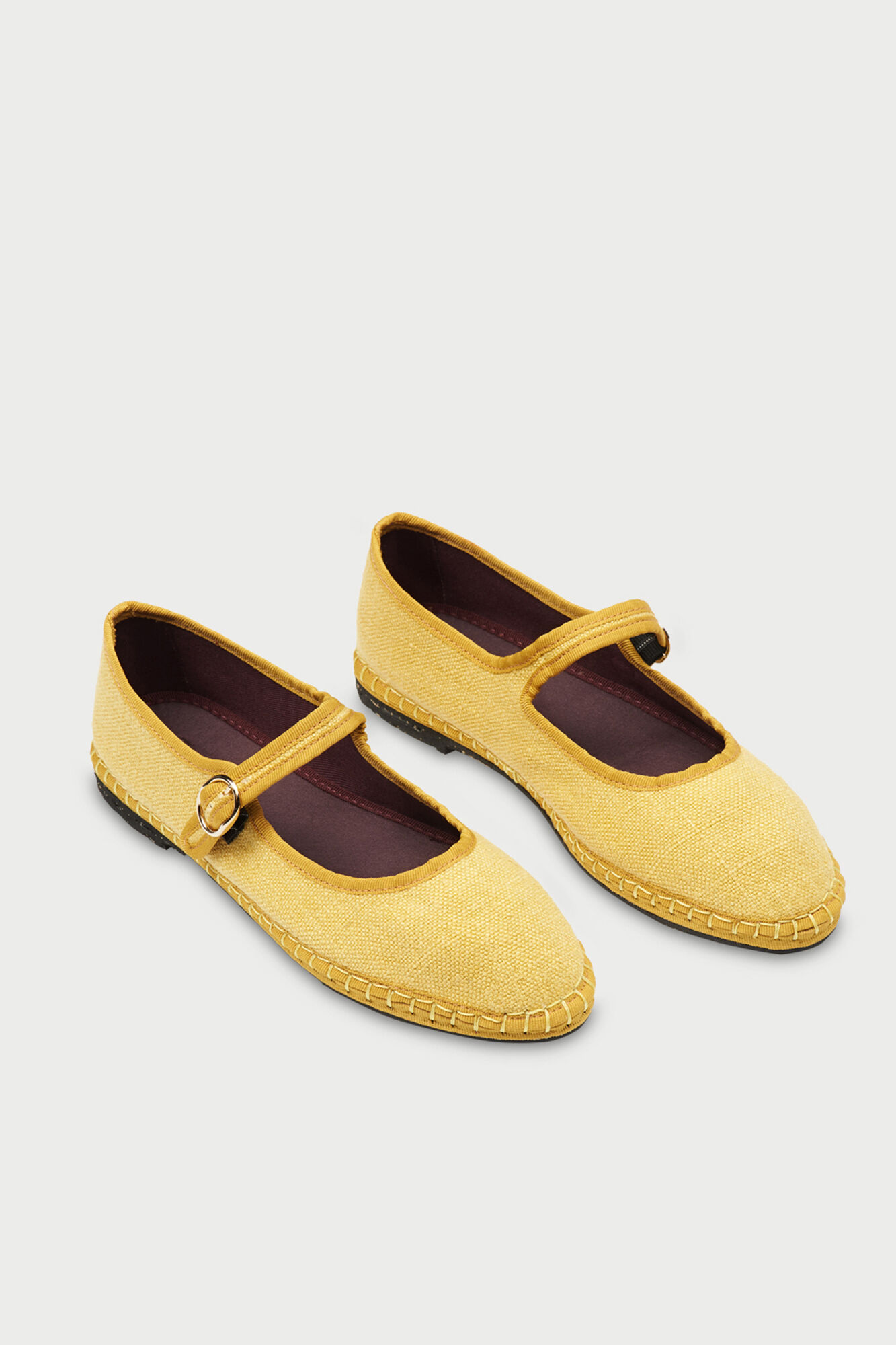 Flabelus Mercedita de lino Yellow