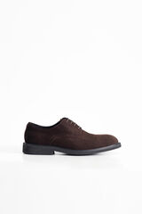 PuroEGO Zapato blucher nobuk Marr&oacute;n oscuro