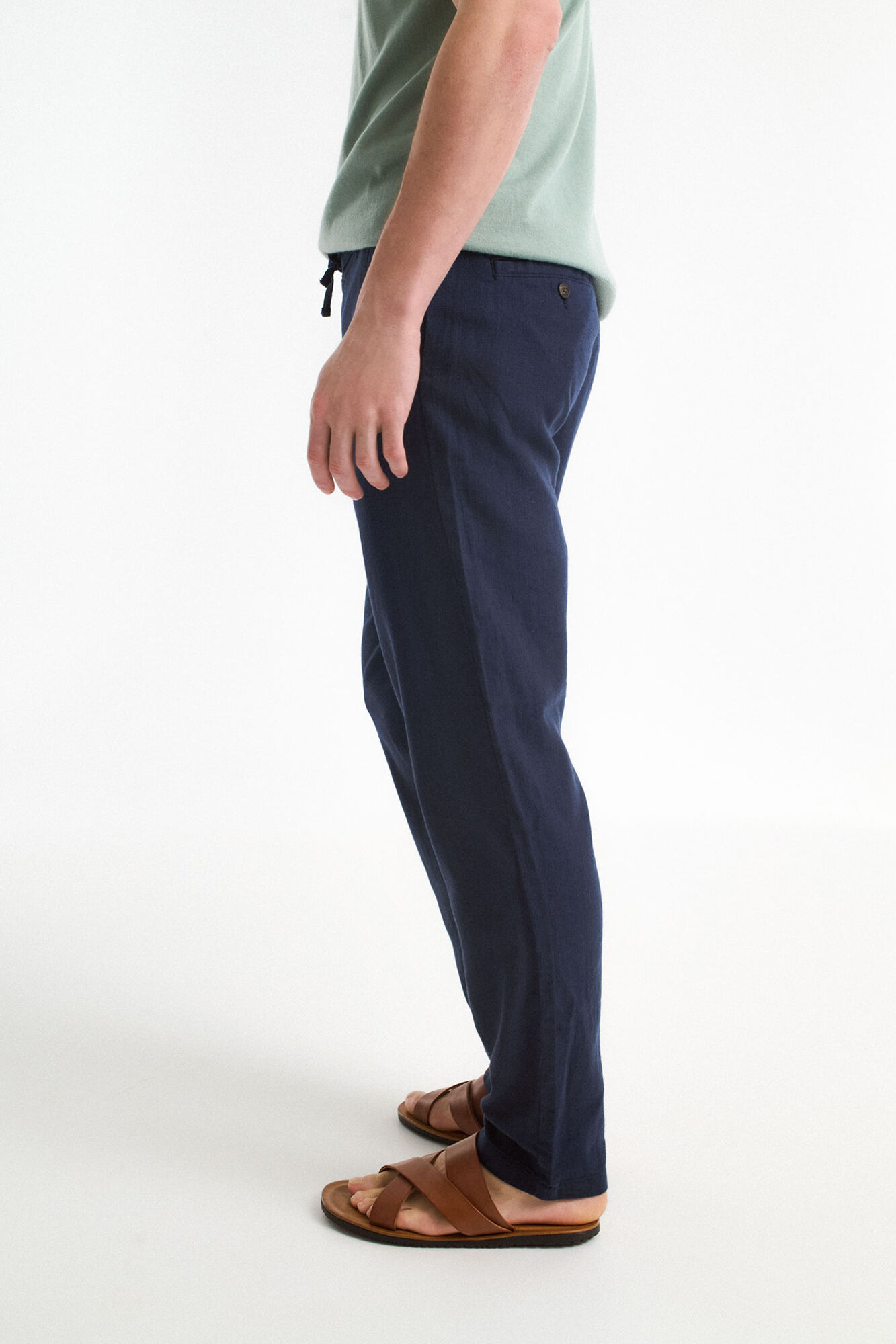 Selected Linen chinos Blue