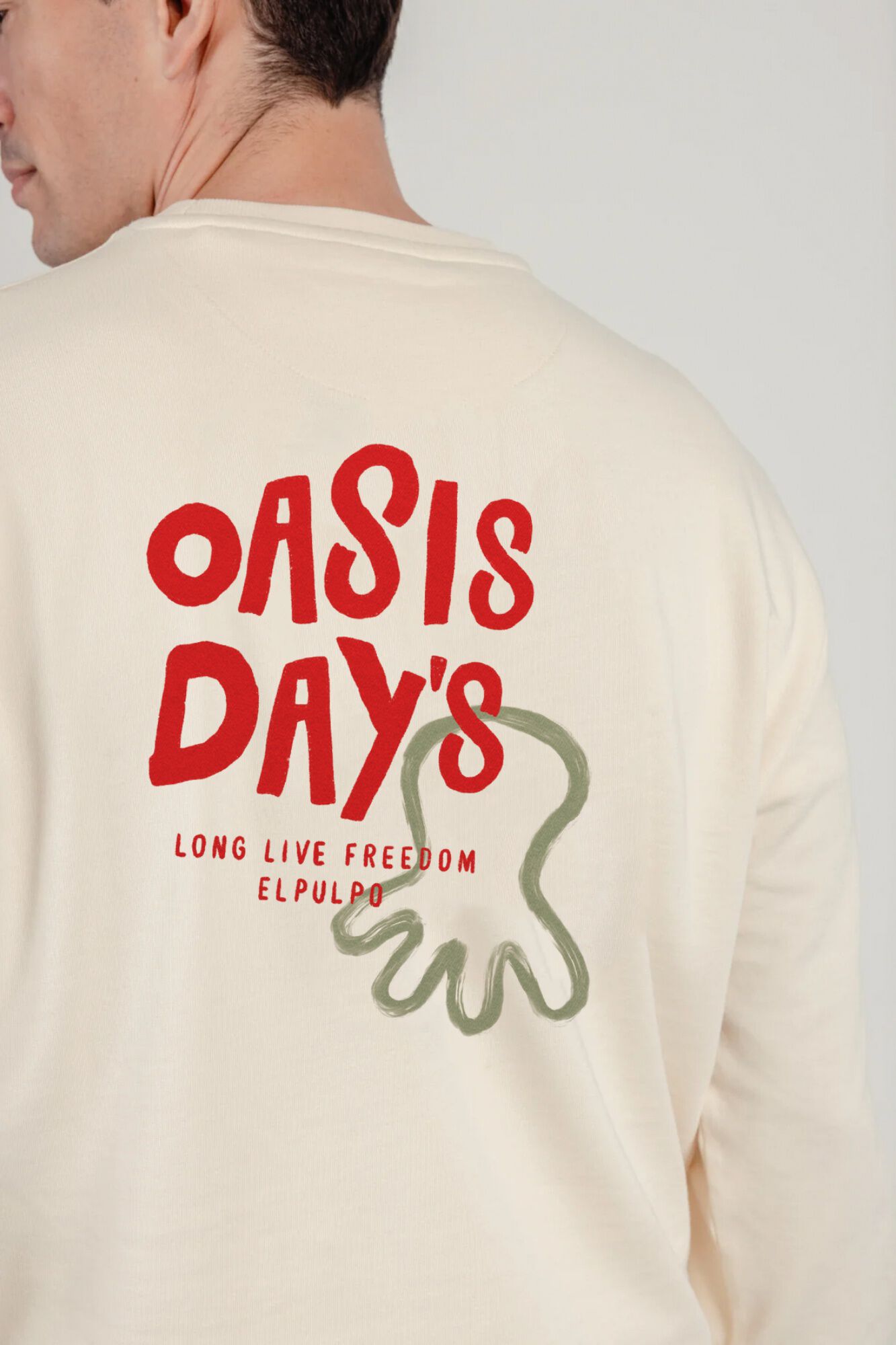 elPulpo Crew neck sweatshirt Ivory