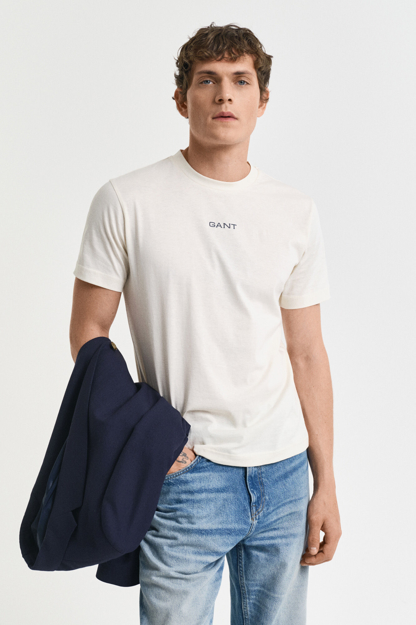 Gant Camiseta gr&aacute;fica GANT pequena Ecru