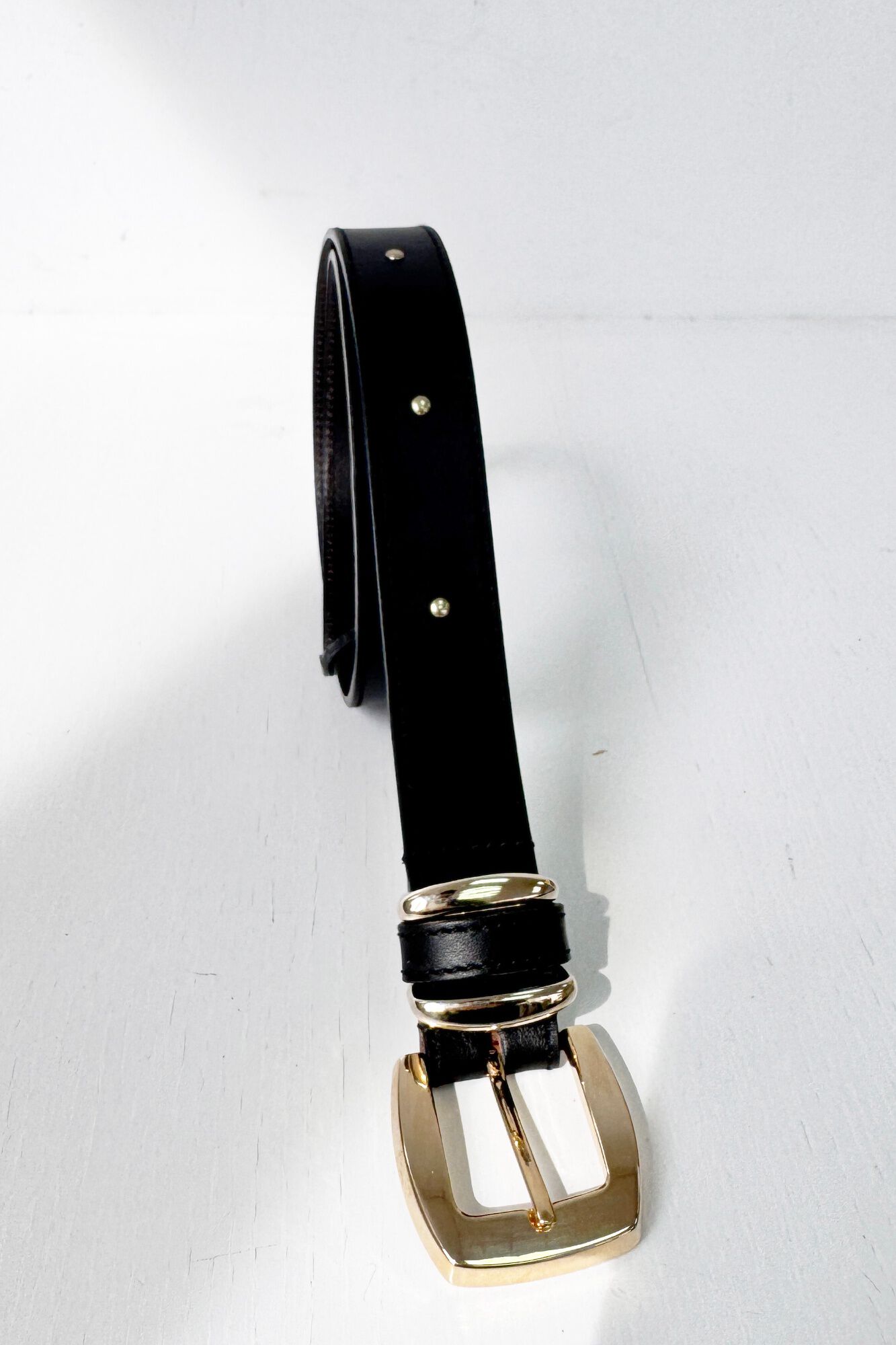 The Code Cinto de pele com tachas Preto