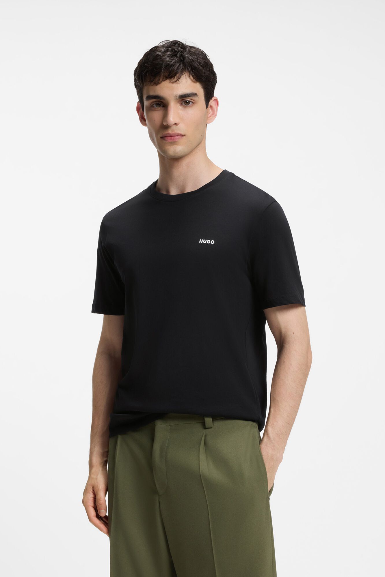 HUGO Short sleeve T-shirt Black