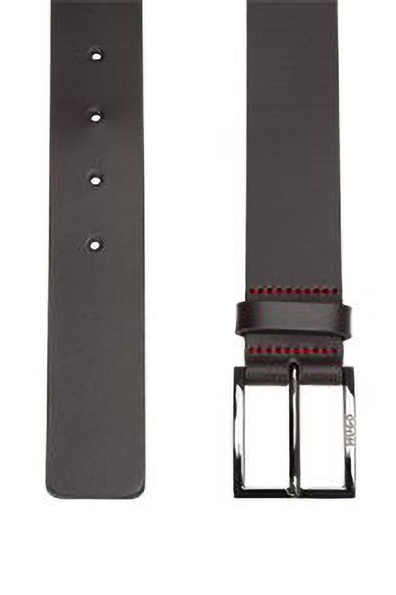 HUGO Leather belt Dark brown