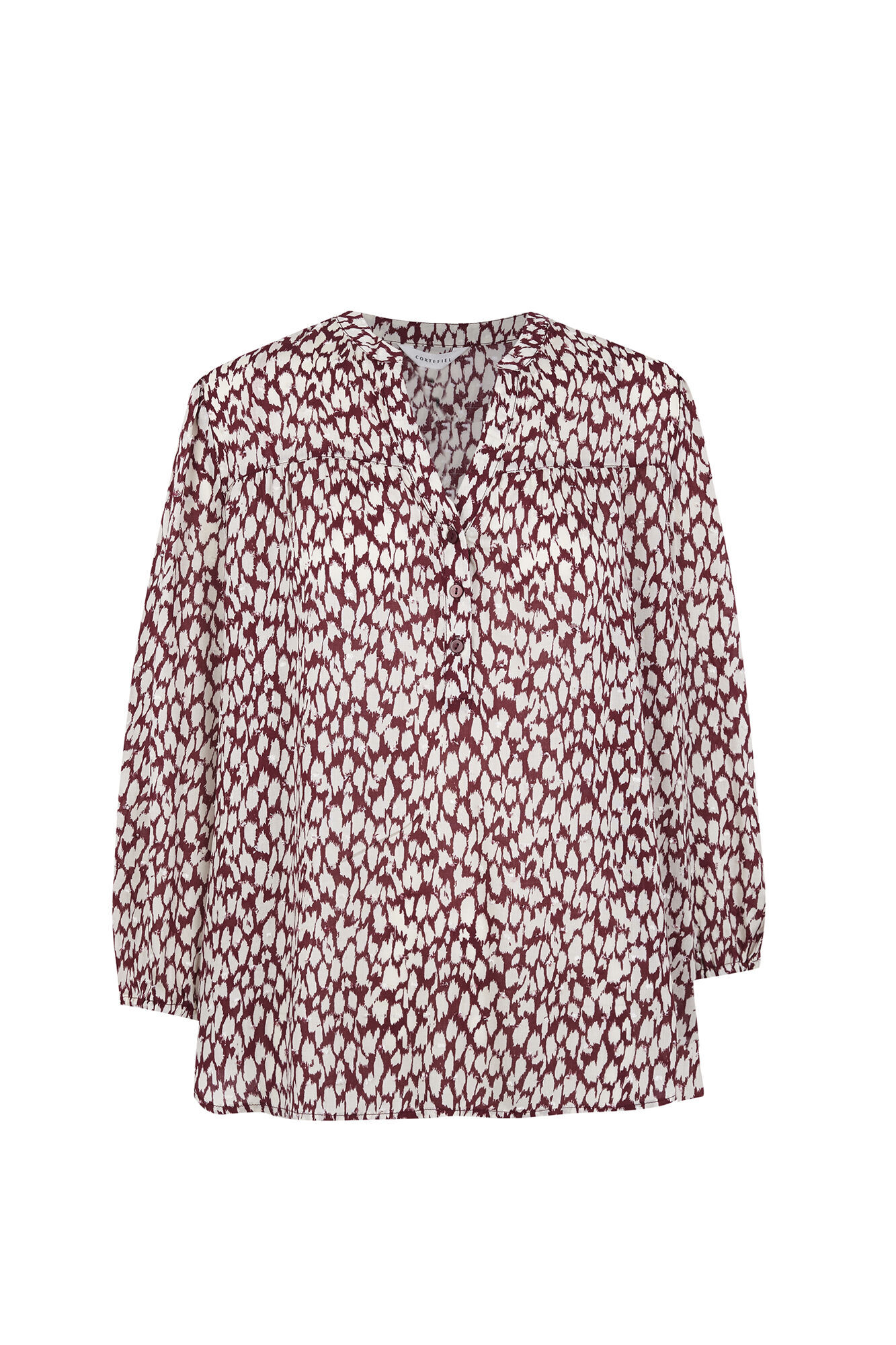 Cortefiel Printed fluid blouse Printed blue