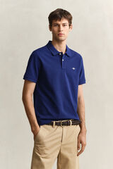 Gant Piqu&eacute; Regular Fit polo shirt SHIELD Blue