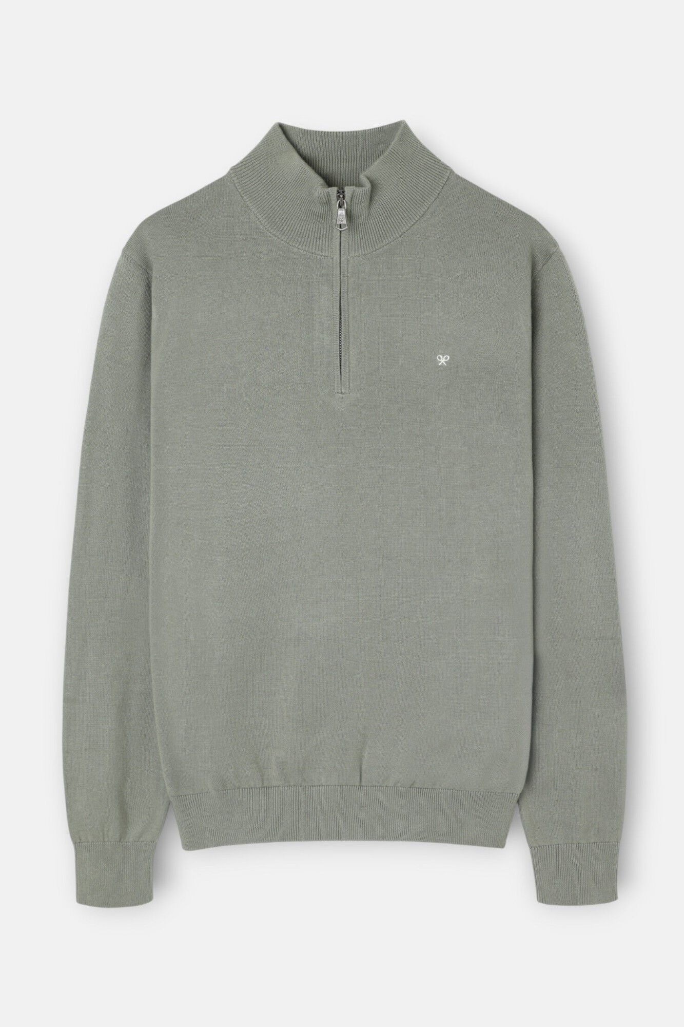 Silbon Plain half-zip jumper Kaki