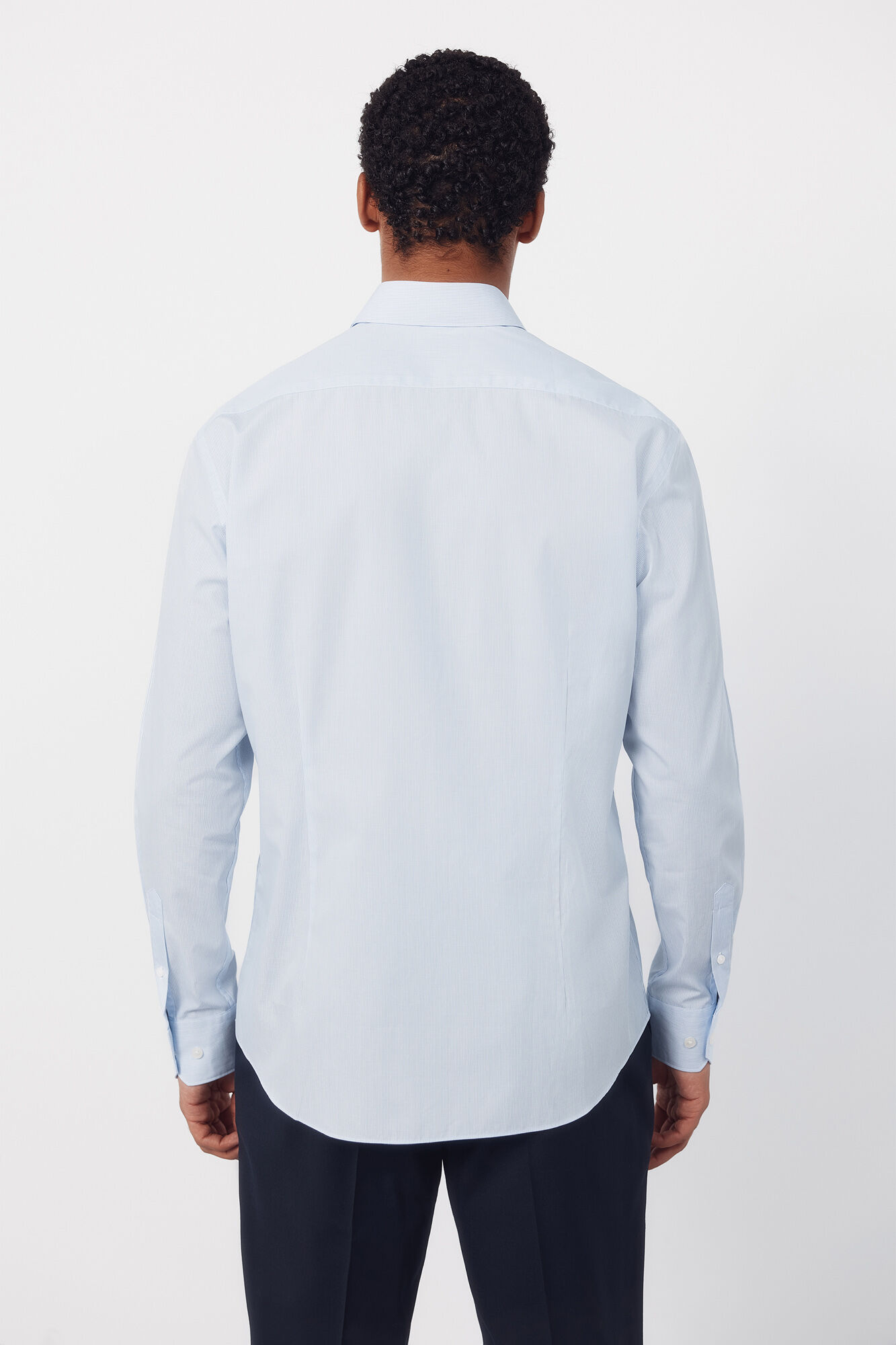 Cortefiel Slim fit easy-iron check dress shirt Blue